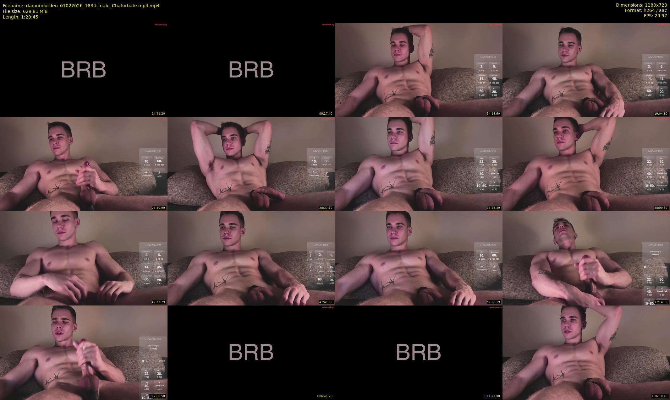 damondurden — 81 minute Chaturbate male cam show recording, 720p, Feb 1, 2026