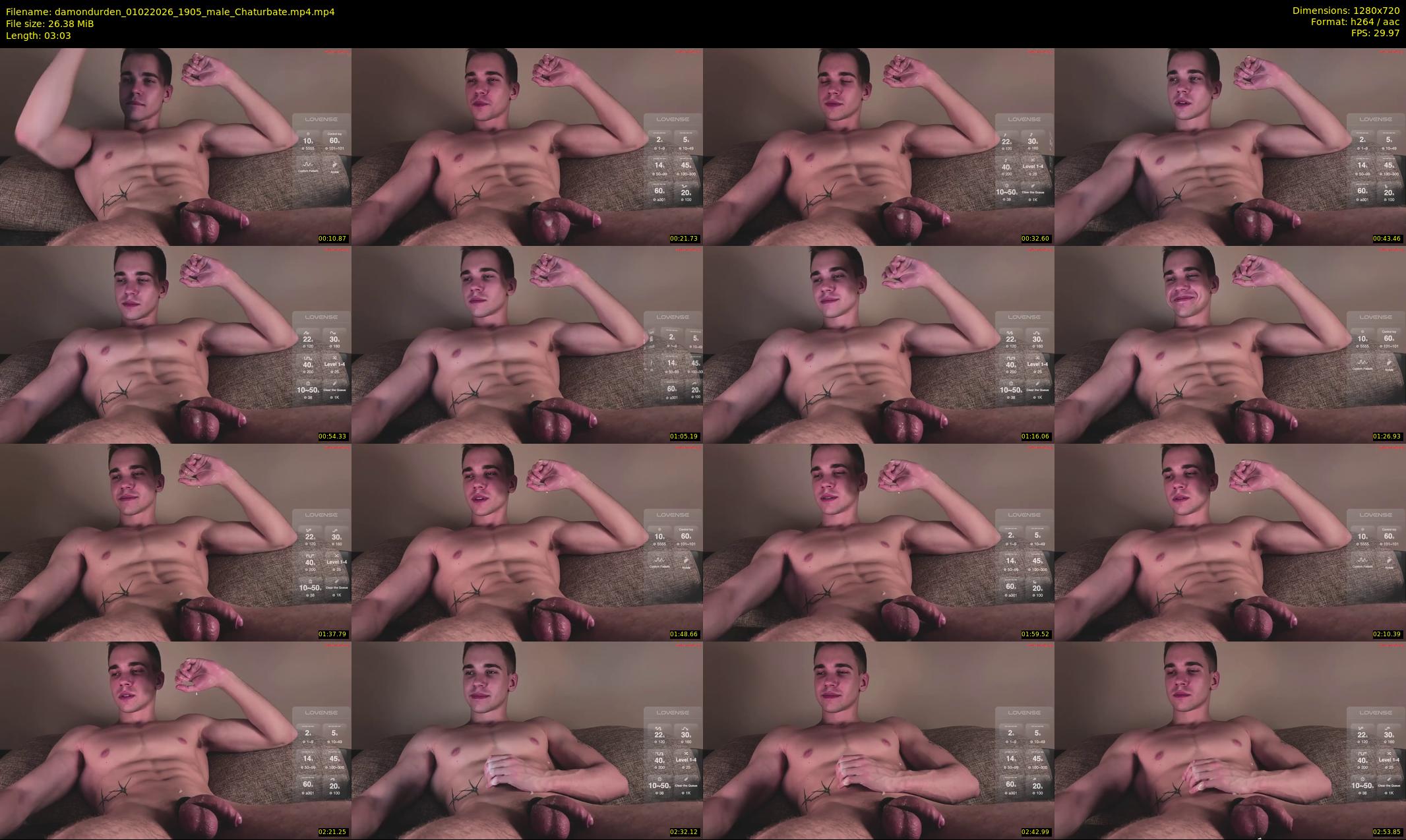 damondurden — 4 minute Chaturbate male cam show recording, 720p, Feb 1, 2026