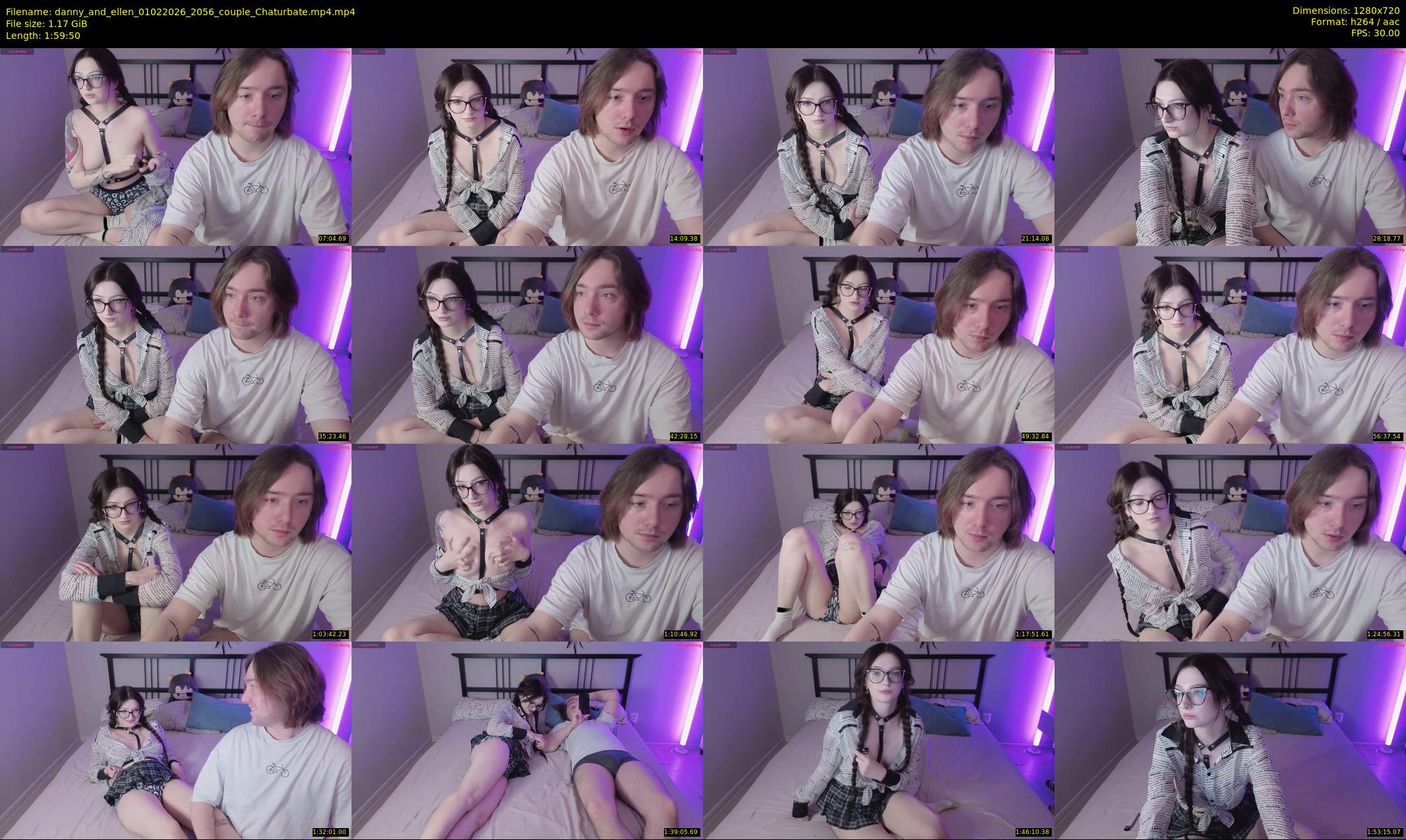 danny_and_ellen — 120 minute Chaturbate couple cam show recording, 720p, Feb 1, 2026