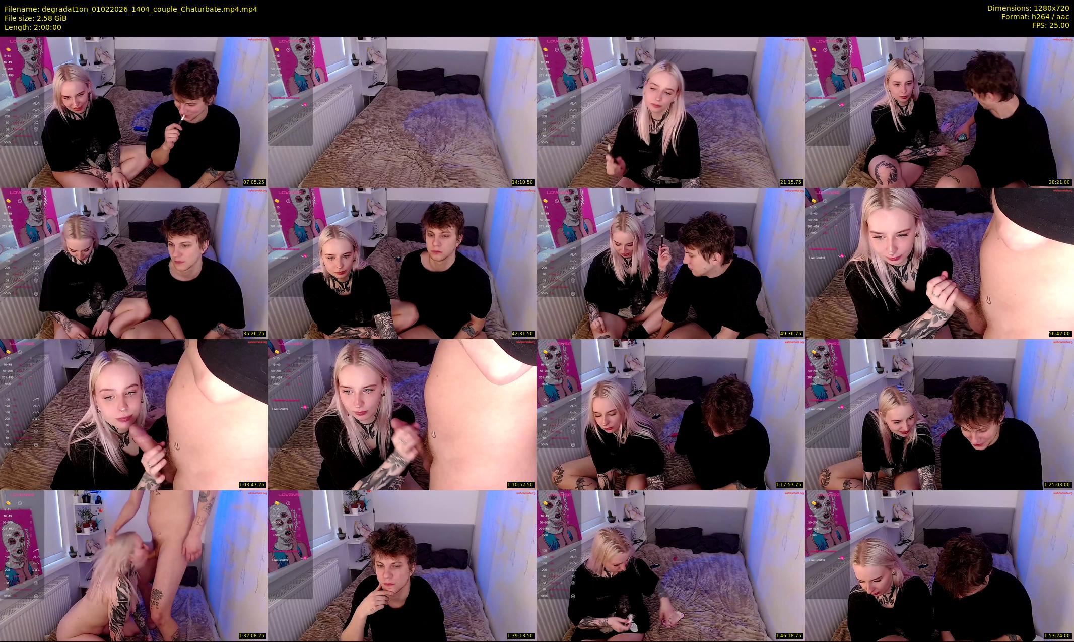 degradat1on — 120 minute Chaturbate couple cam show recording, 720p, Feb 1, 2026