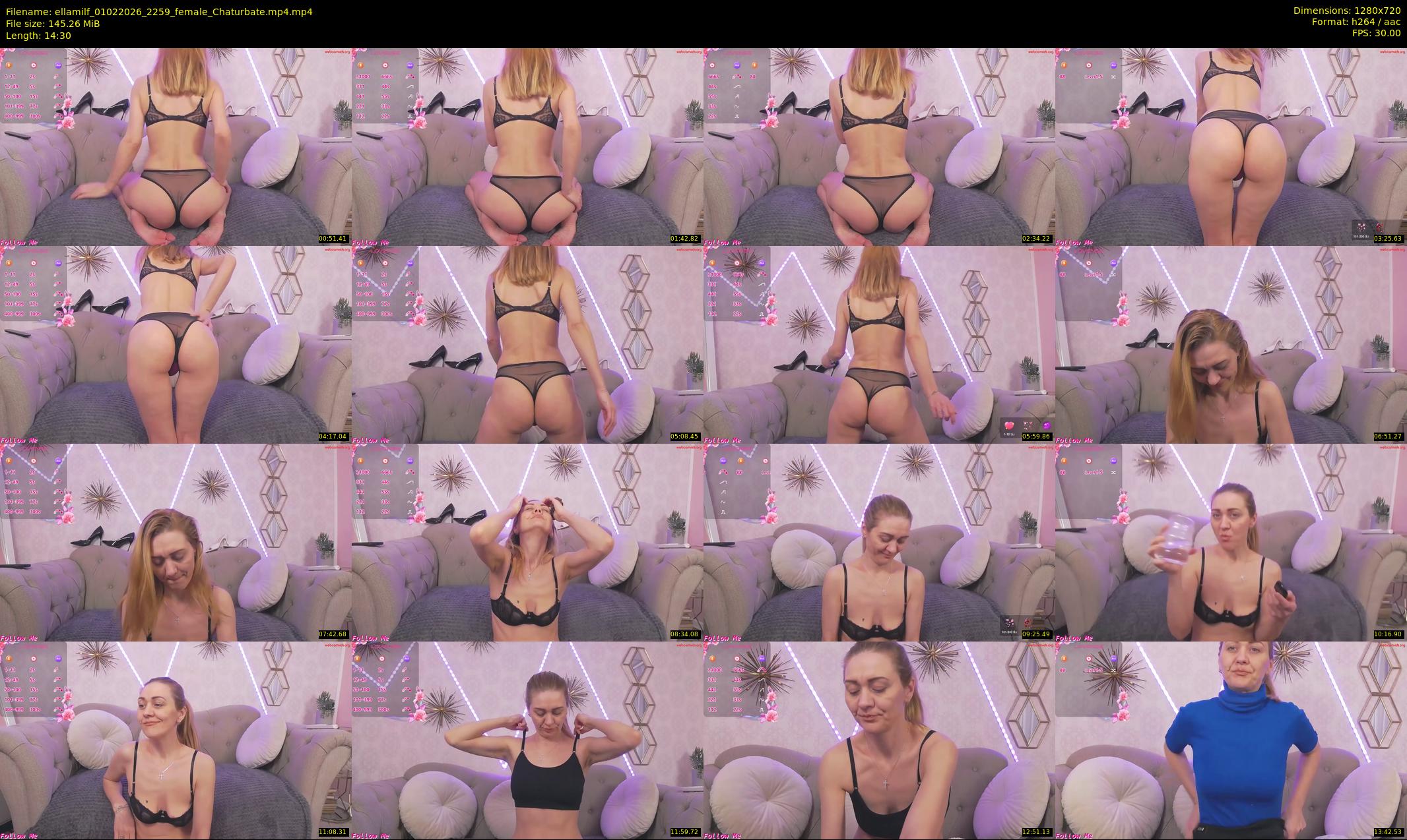 ellamilf — 15 minute Chaturbate female cam show recording, 720p, Feb 1, 2026