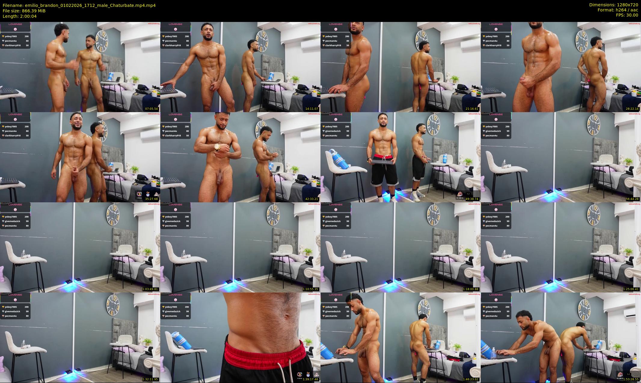 emilio_brandon — 121 minute Chaturbate male cam show recording, 720p, Feb 1, 2026