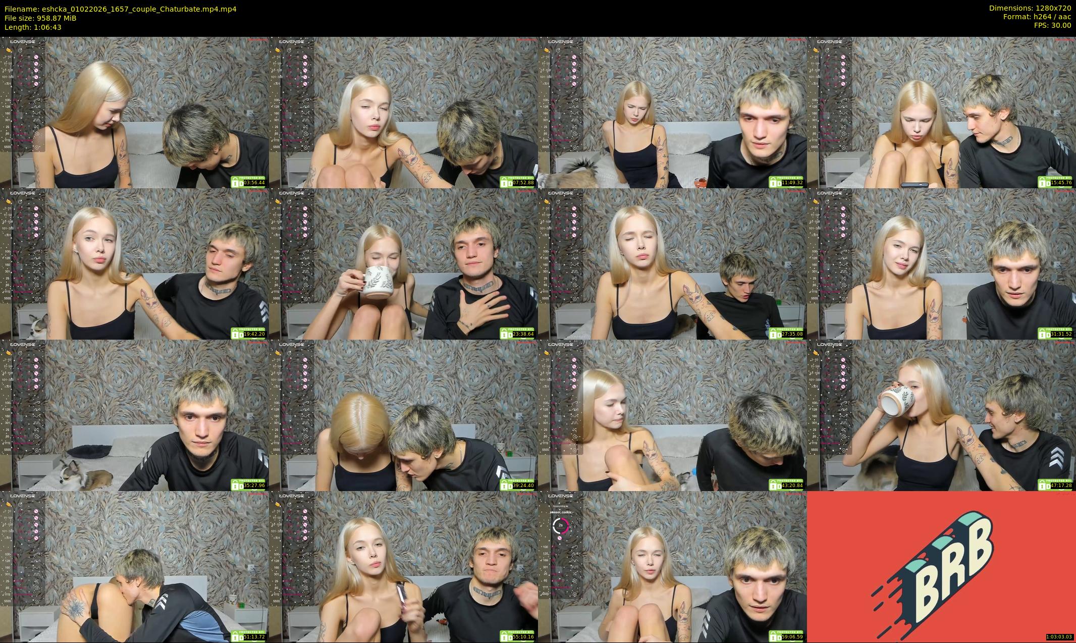 eshcka — 67 minute Chaturbate couple cam show recording, 720p, Feb 1, 2026