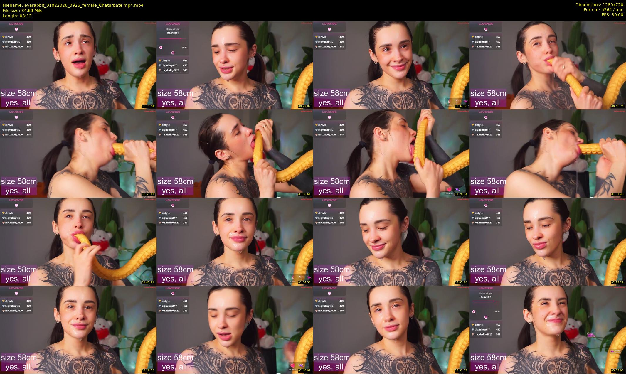 evarabbit — 4 minute Chaturbate female cam show recording, 720p, Feb 1, 2026