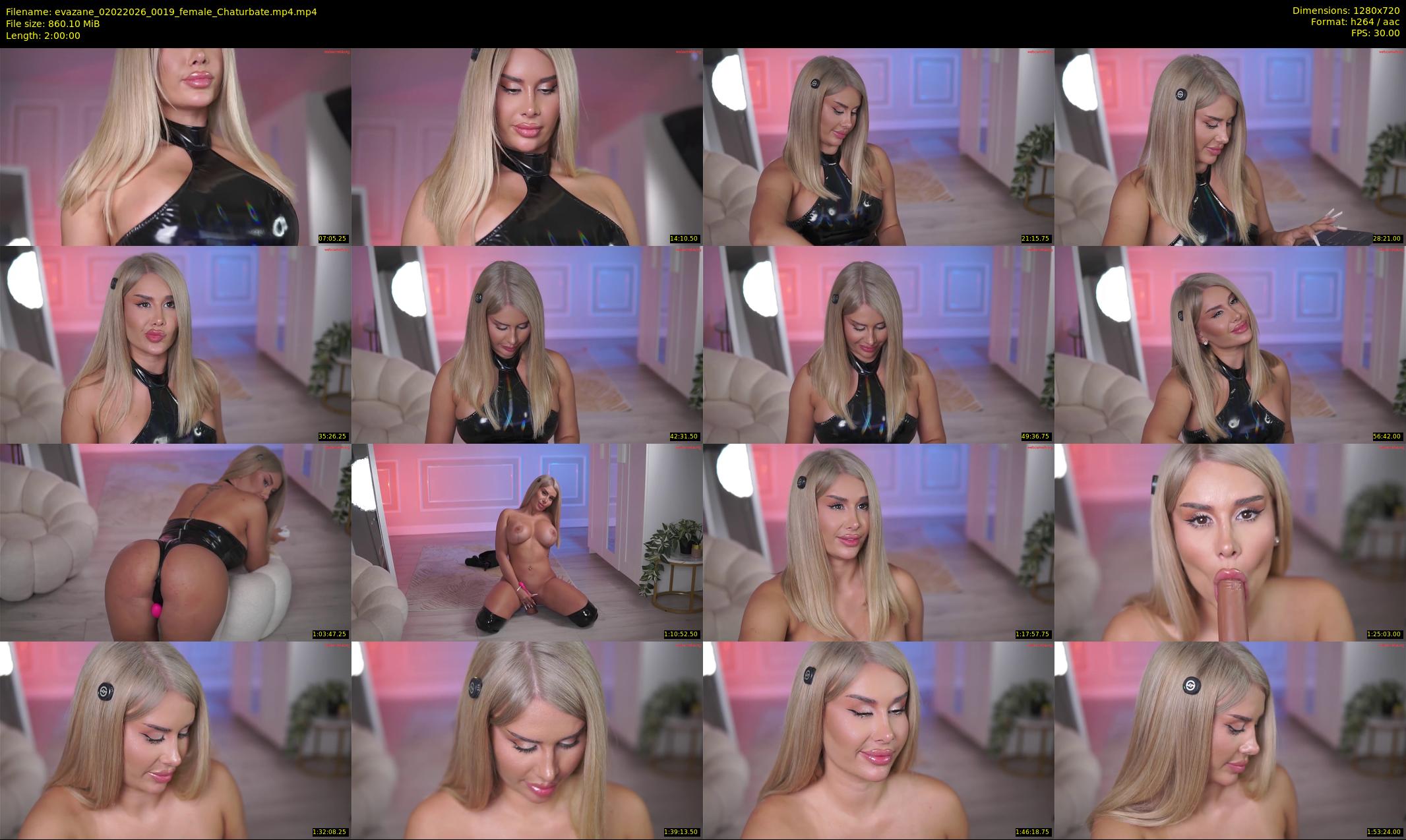 evazane — 120 minute Chaturbate female cam show recording, 720p, Feb 2, 2026