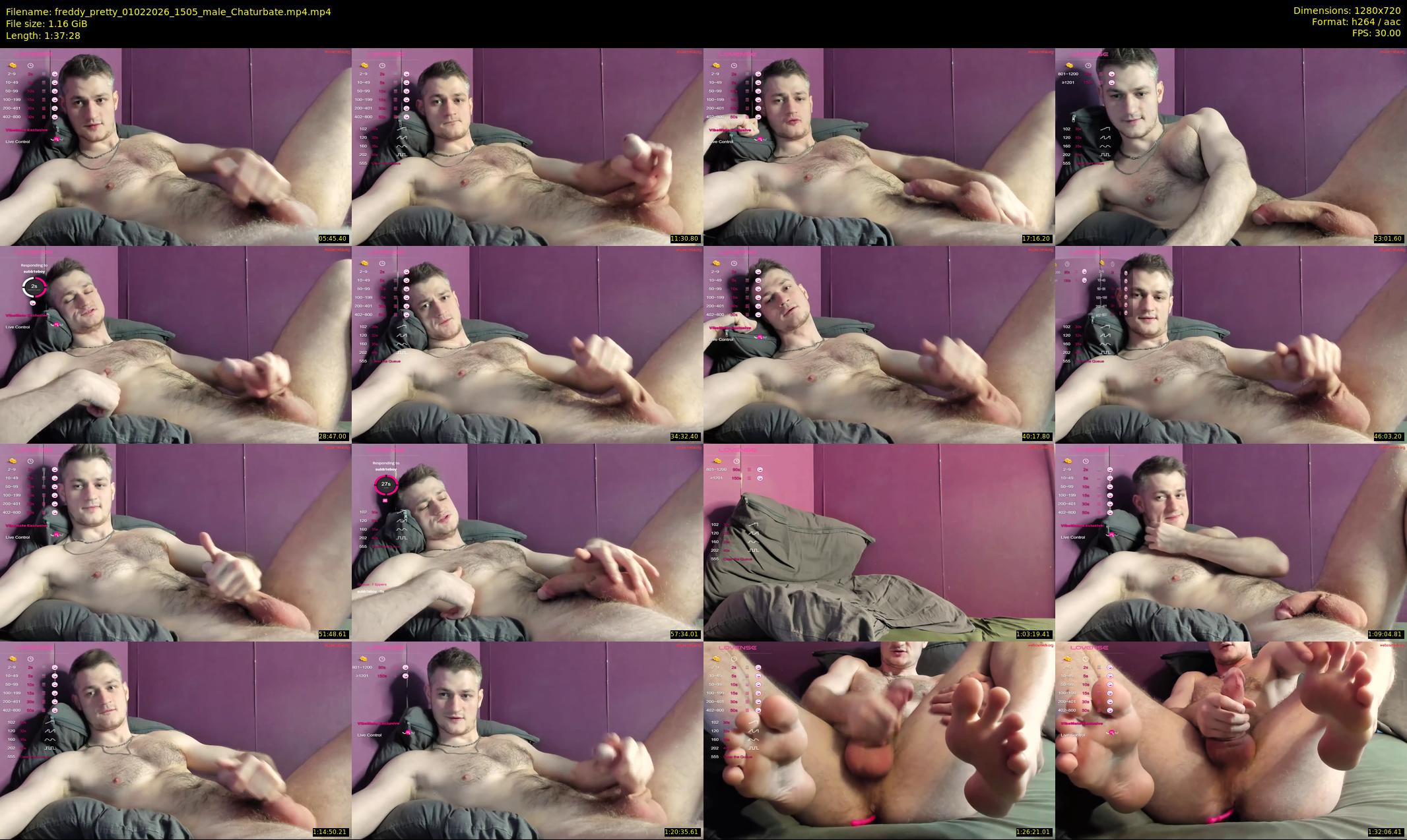 freddy_pretty — 98 minute Chaturbate male cam show recording, 720p, Feb 1, 2026