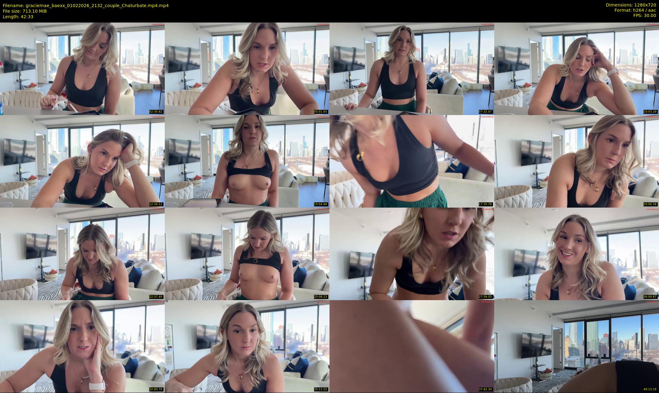 graciemae_baexx — 43 minute Chaturbate female cam show recording, 720p, Feb 1, 2026