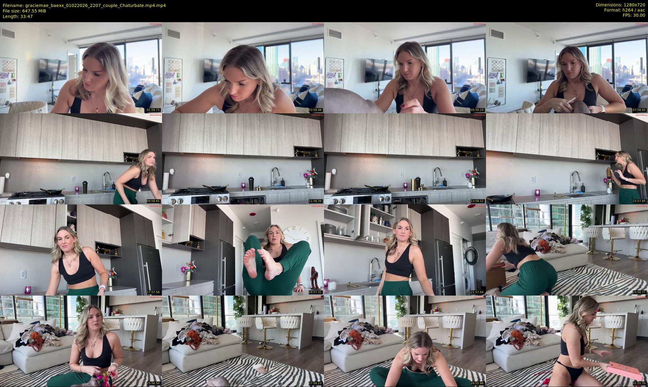 graciemae_baexx — 34 minute Chaturbate female cam show recording, 720p, Feb 1, 2026