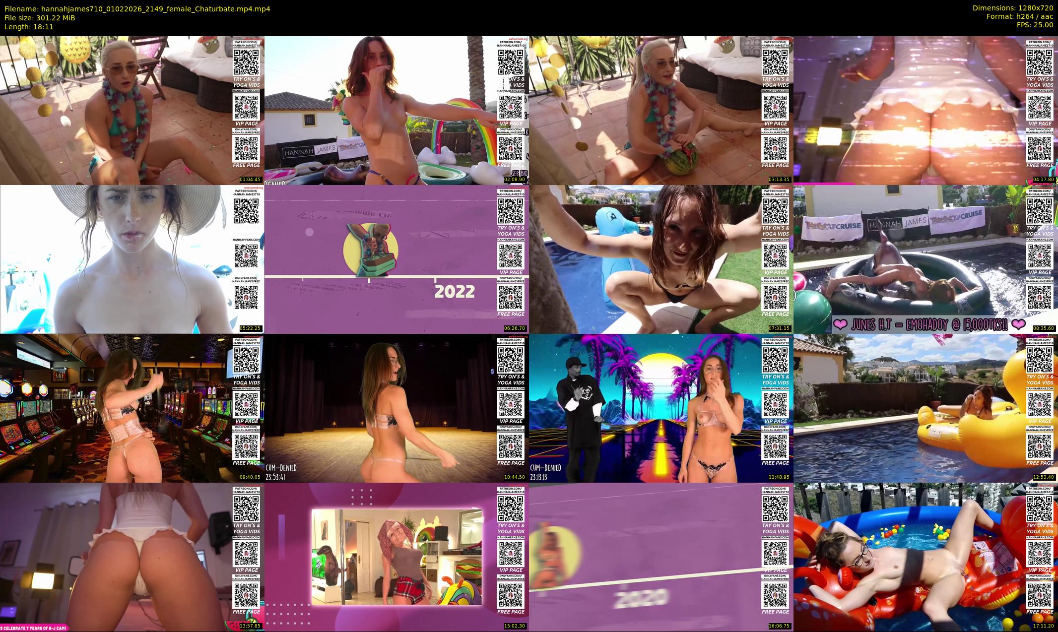 hannahjames710 — 19 minute Chaturbate female cam show recording, 720p, Feb 1, 2026