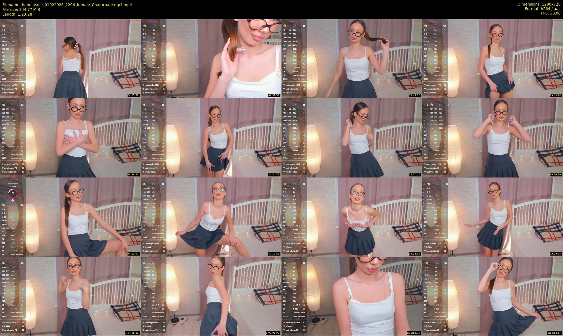 hannavaile — 84 minute Chaturbate female cam show recording, 720p, Feb 1, 2026