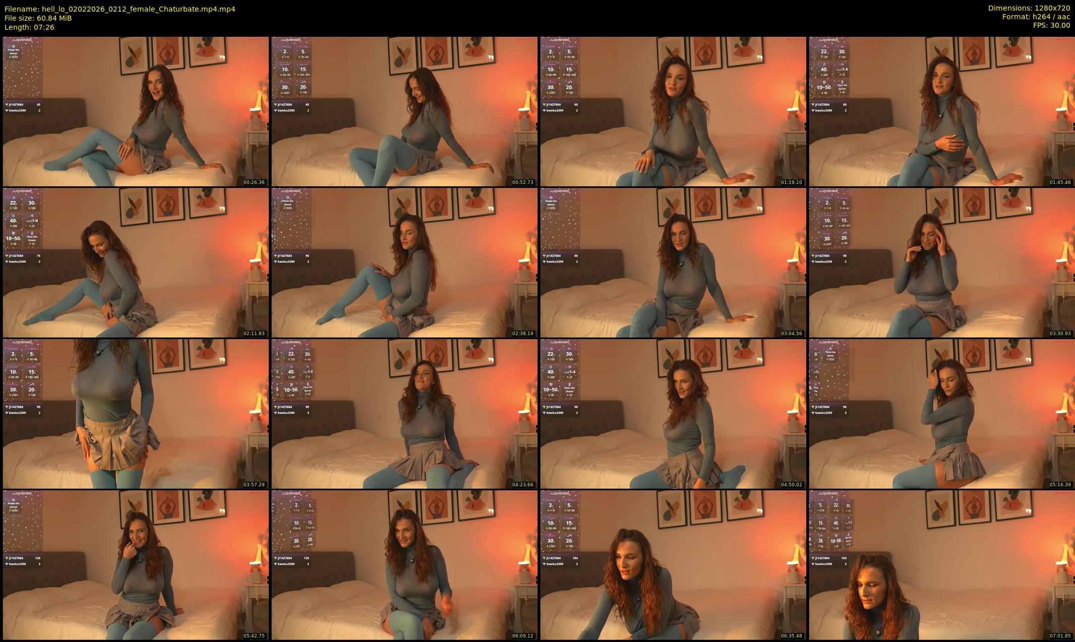 hell_lo — 8 minute Chaturbate female cam show recording, 720p, Feb 2, 2026