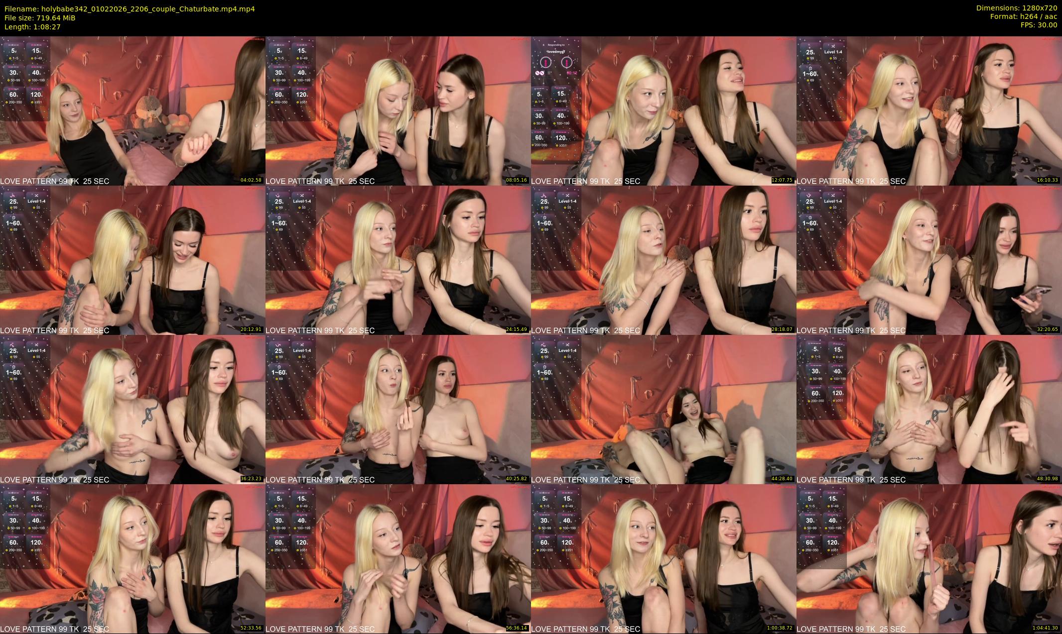 holybabe342 — 69 minute Chaturbate couple cam show recording, 720p, Feb 1, 2026