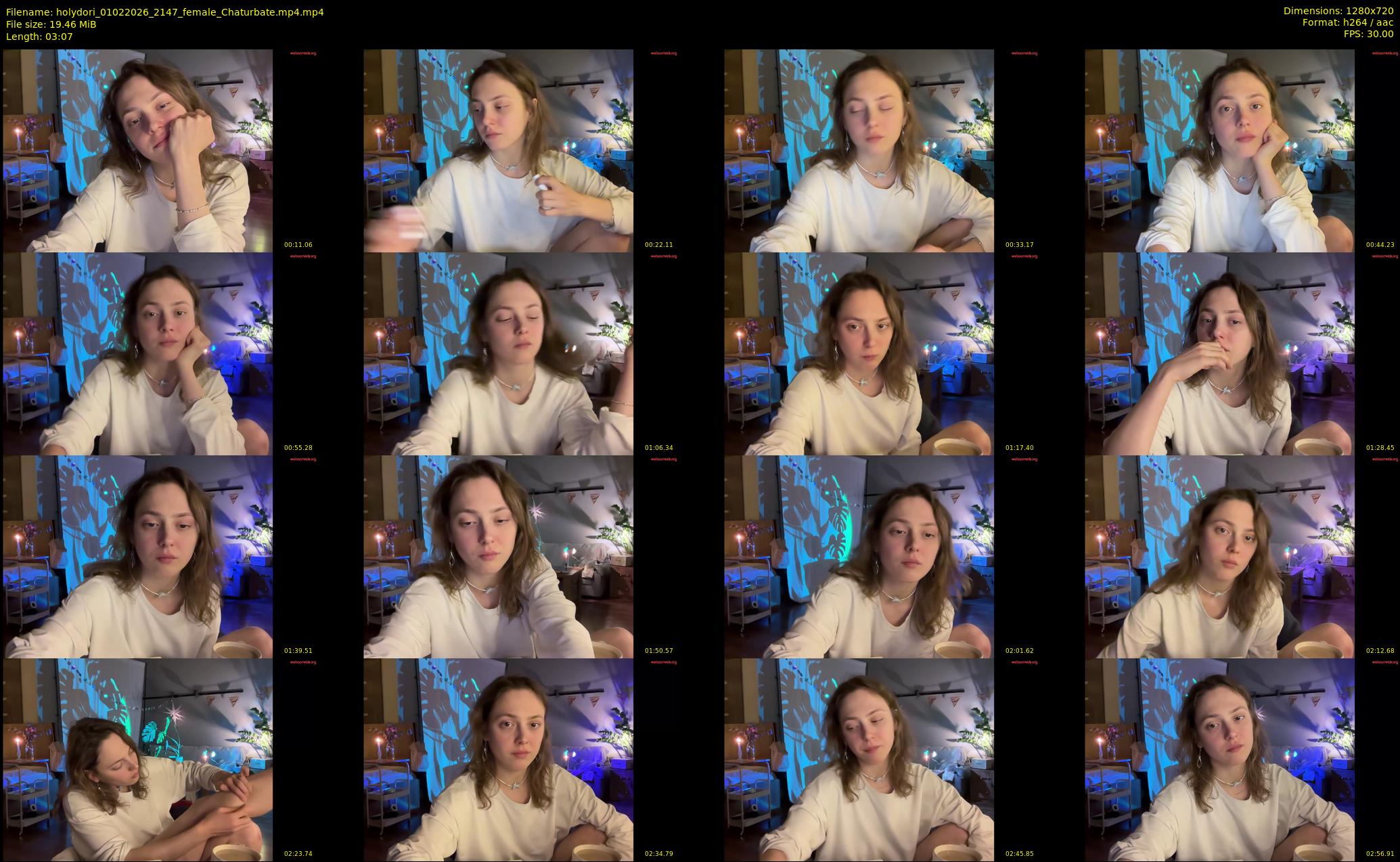 holydori — 4 minute Chaturbate female cam show recording, 720p, Feb 1, 2026