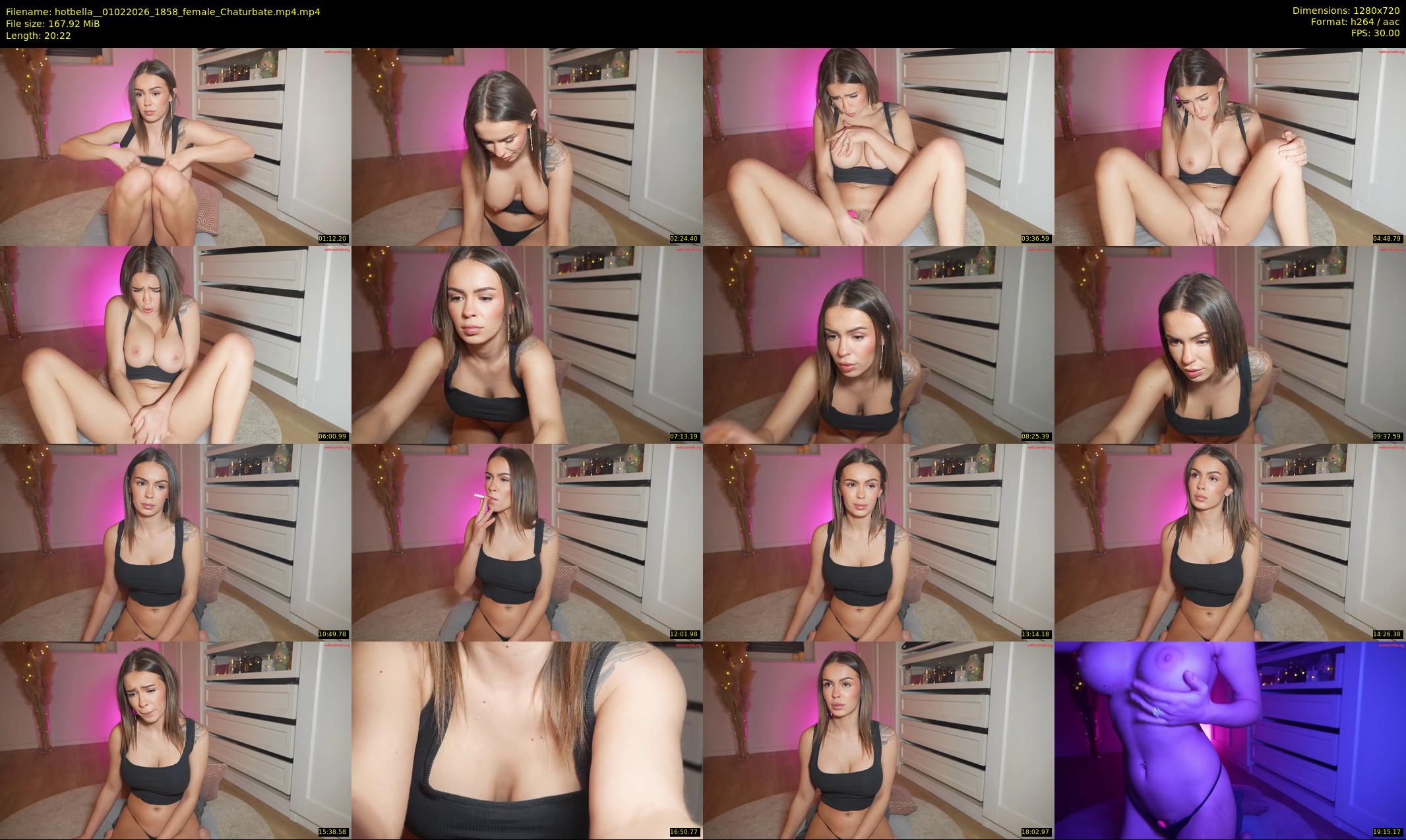hotbella_ — 21 minute Chaturbate female cam show recording, 720p, Feb 1, 2026
