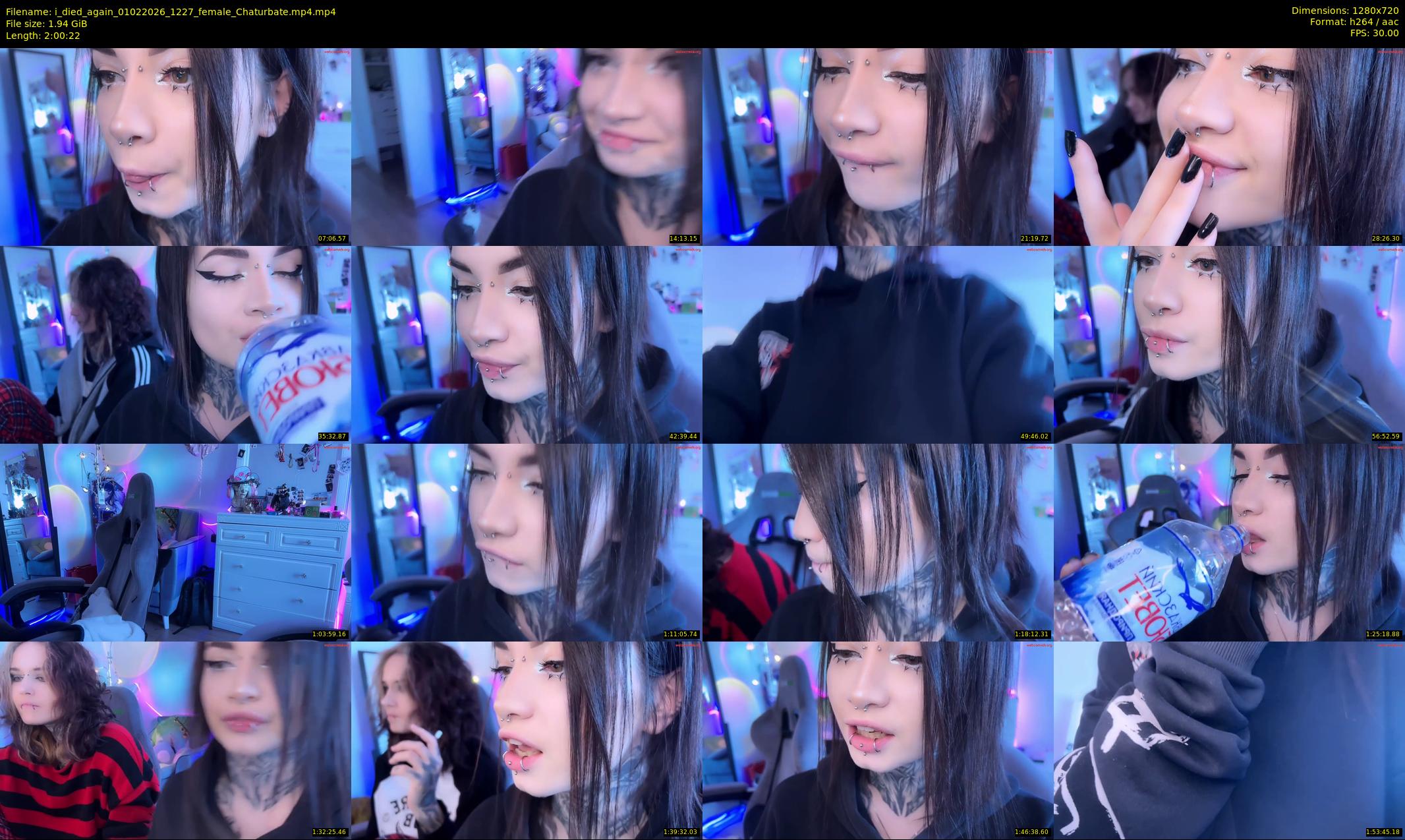 i_died_again — 121 minute Chaturbate female cam show recording, 720p, Feb 1, 2026