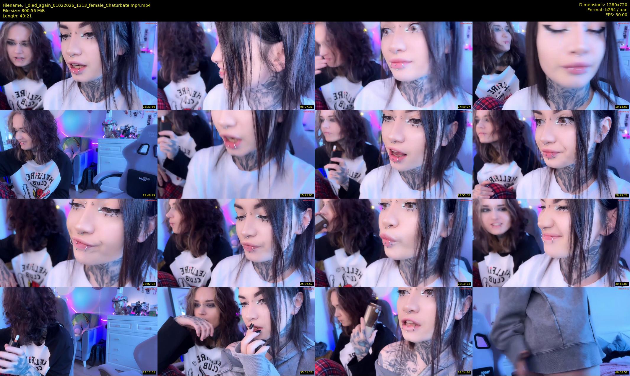 i_died_again — 44 minute Chaturbate female cam show recording, 720p, Feb 1, 2026