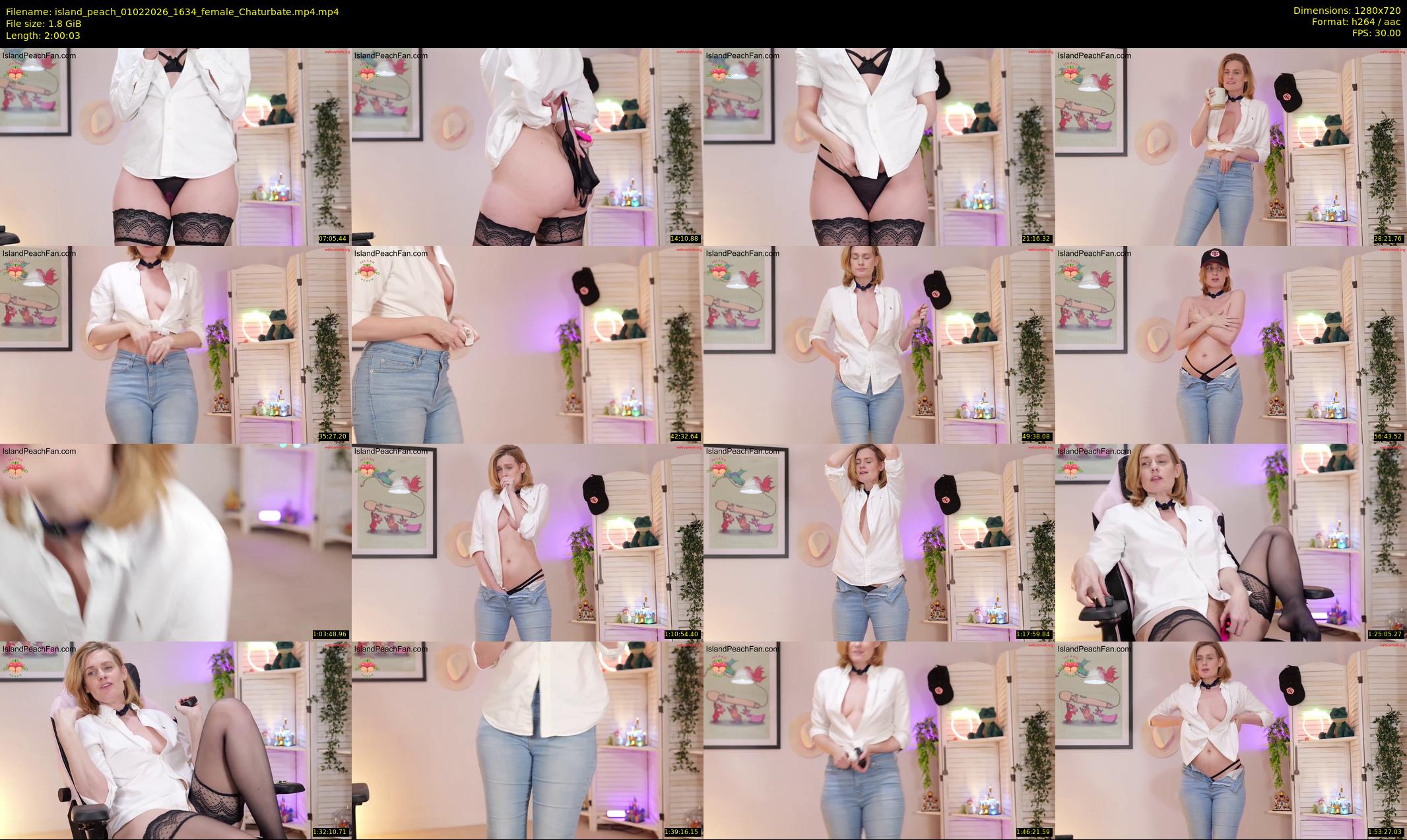 island_peach — 121 minute Chaturbate female cam show recording, 720p, Feb 1, 2026