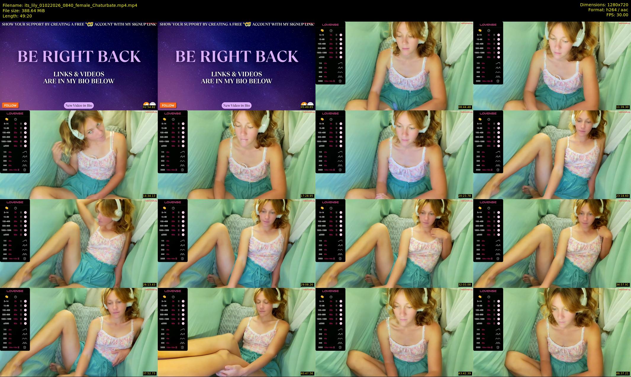 its_lily — 50 minute Chaturbate female cam show recording, 720p, Feb 1, 2026
