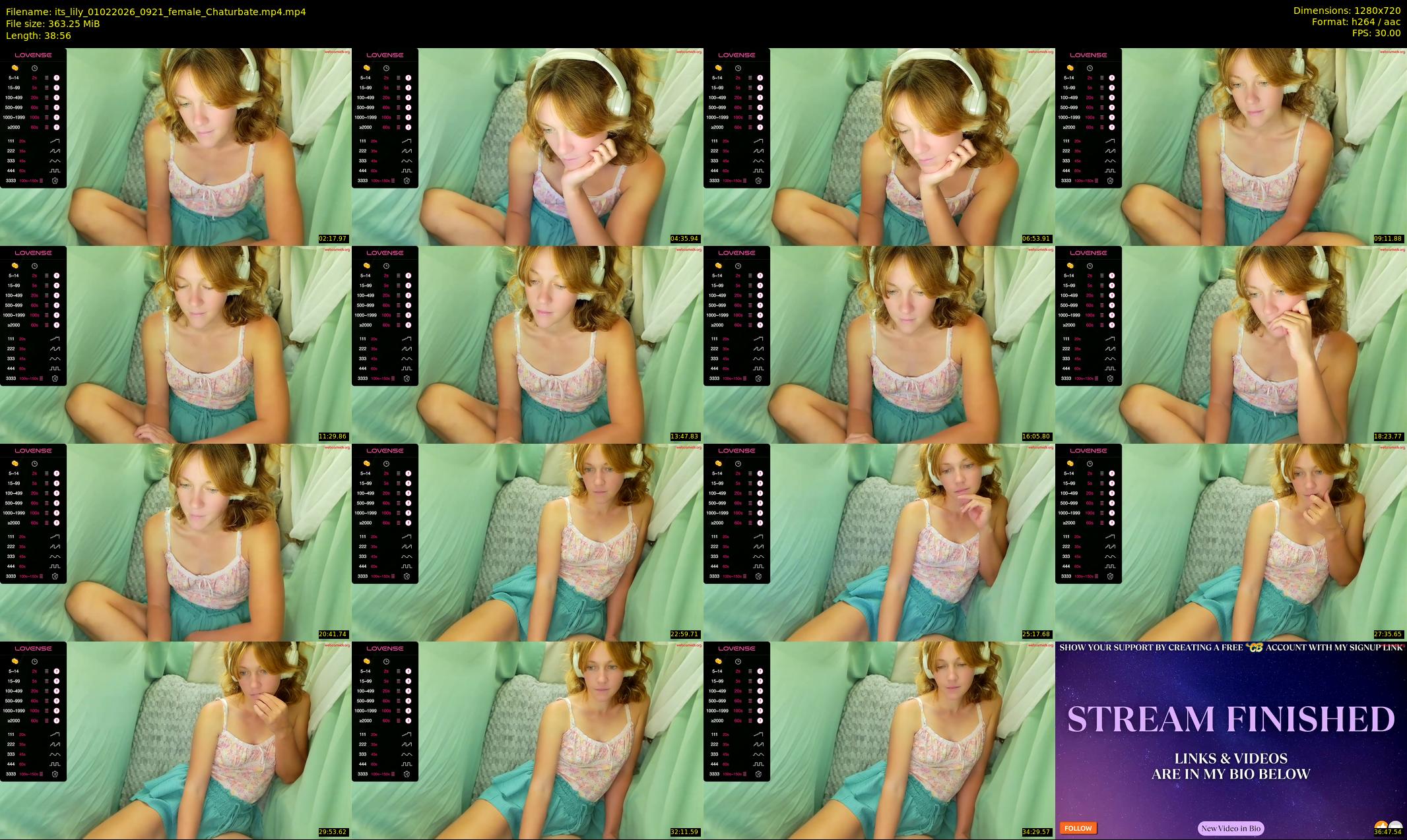 its_lily — 39 minute Chaturbate female cam show recording, 720p, Feb 1, 2026