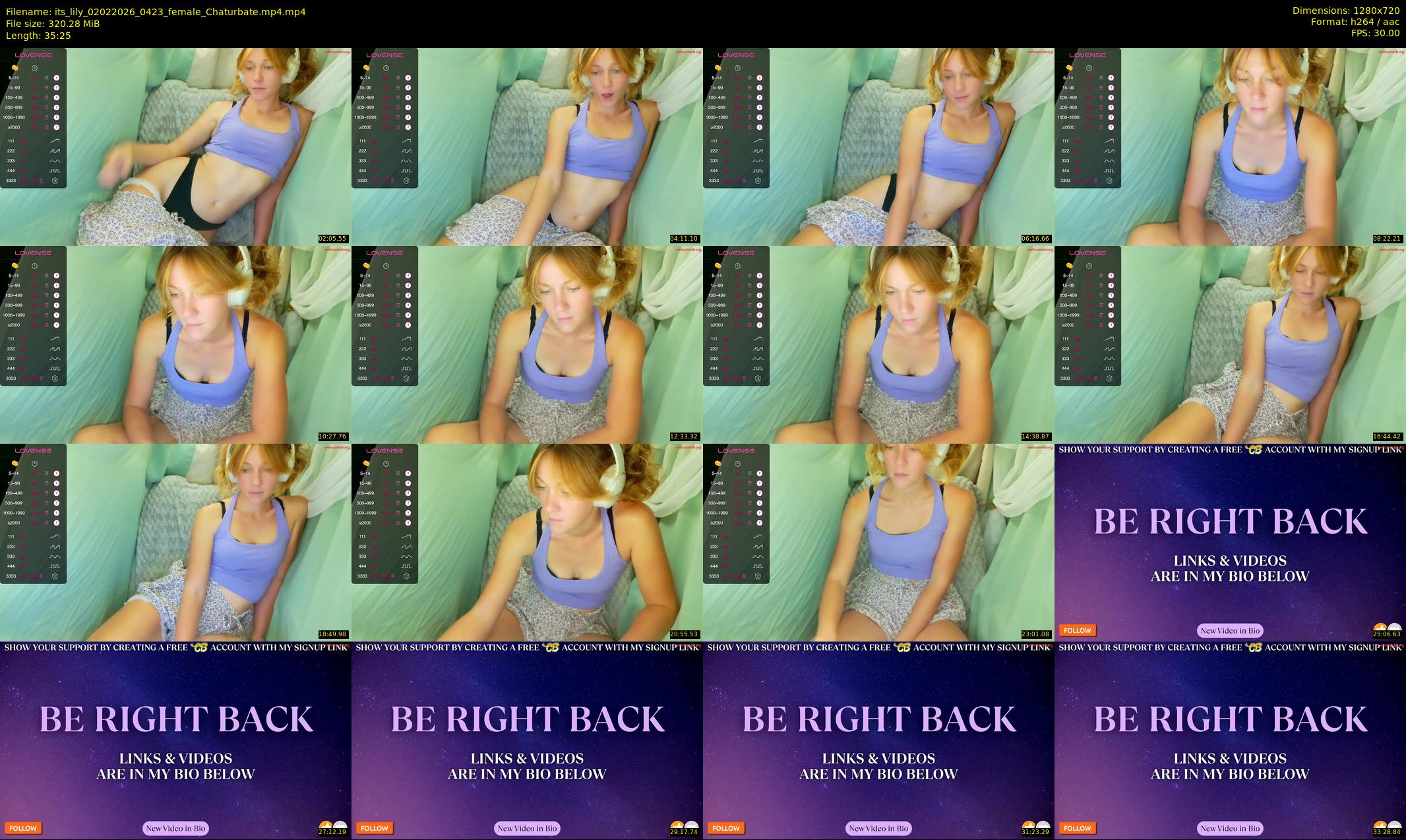 its_lily — 36 minute Chaturbate female cam show recording, 720p, Feb 2, 2026
