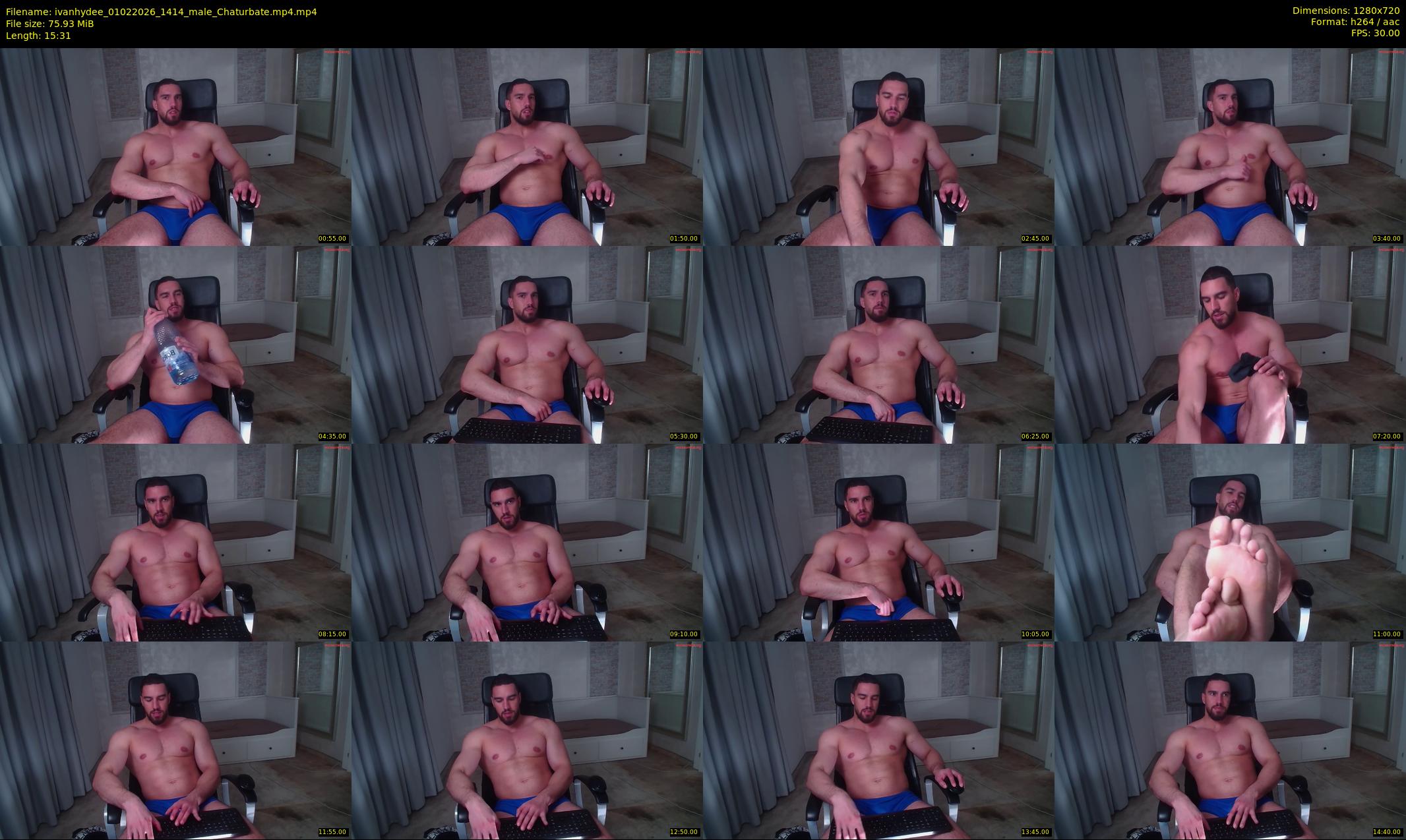 ivanhydee — 16 minute Chaturbate male cam show recording, 720p, Feb 1, 2026