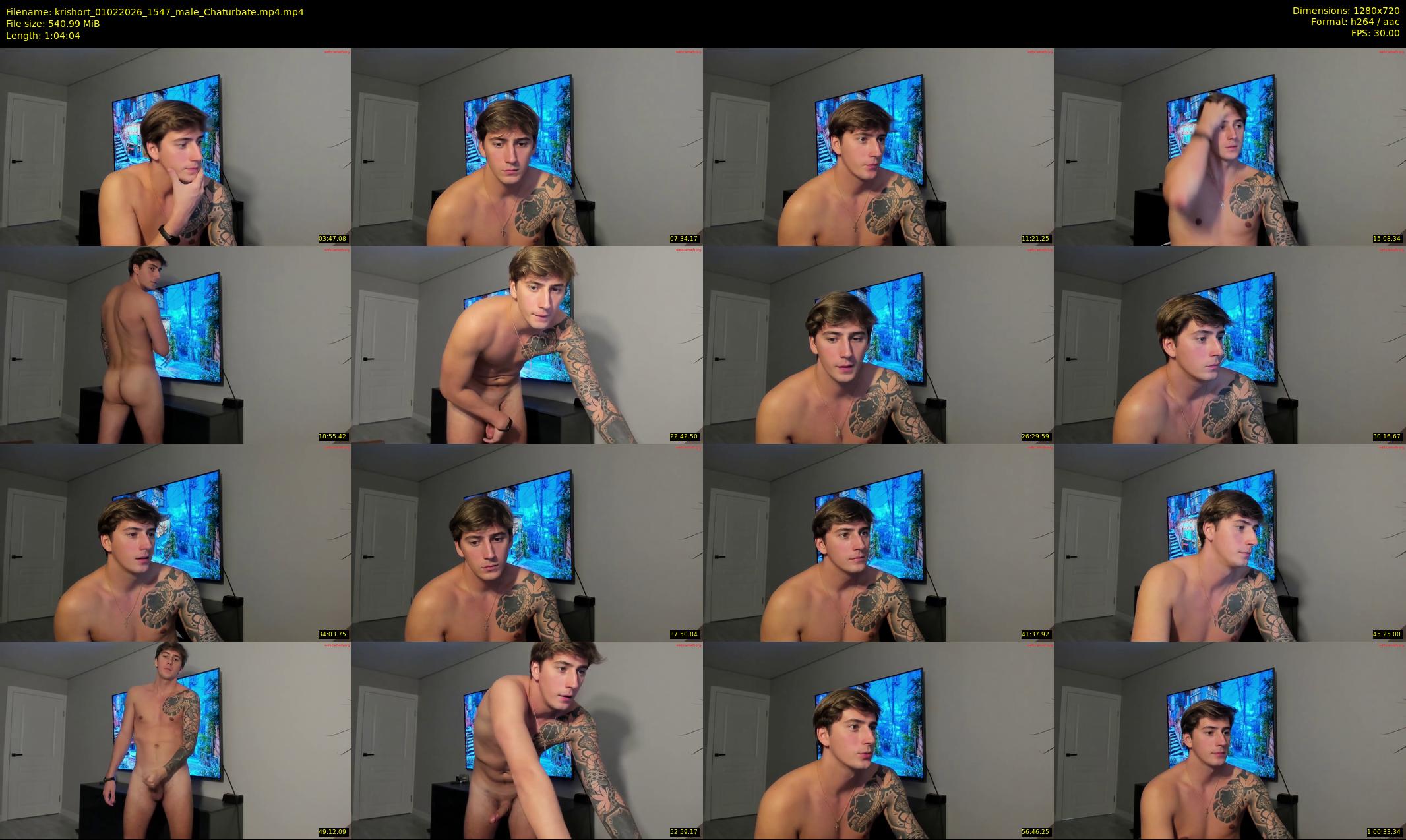 krishort — 65 minute Chaturbate male cam show recording, 720p, Feb 1, 2026
