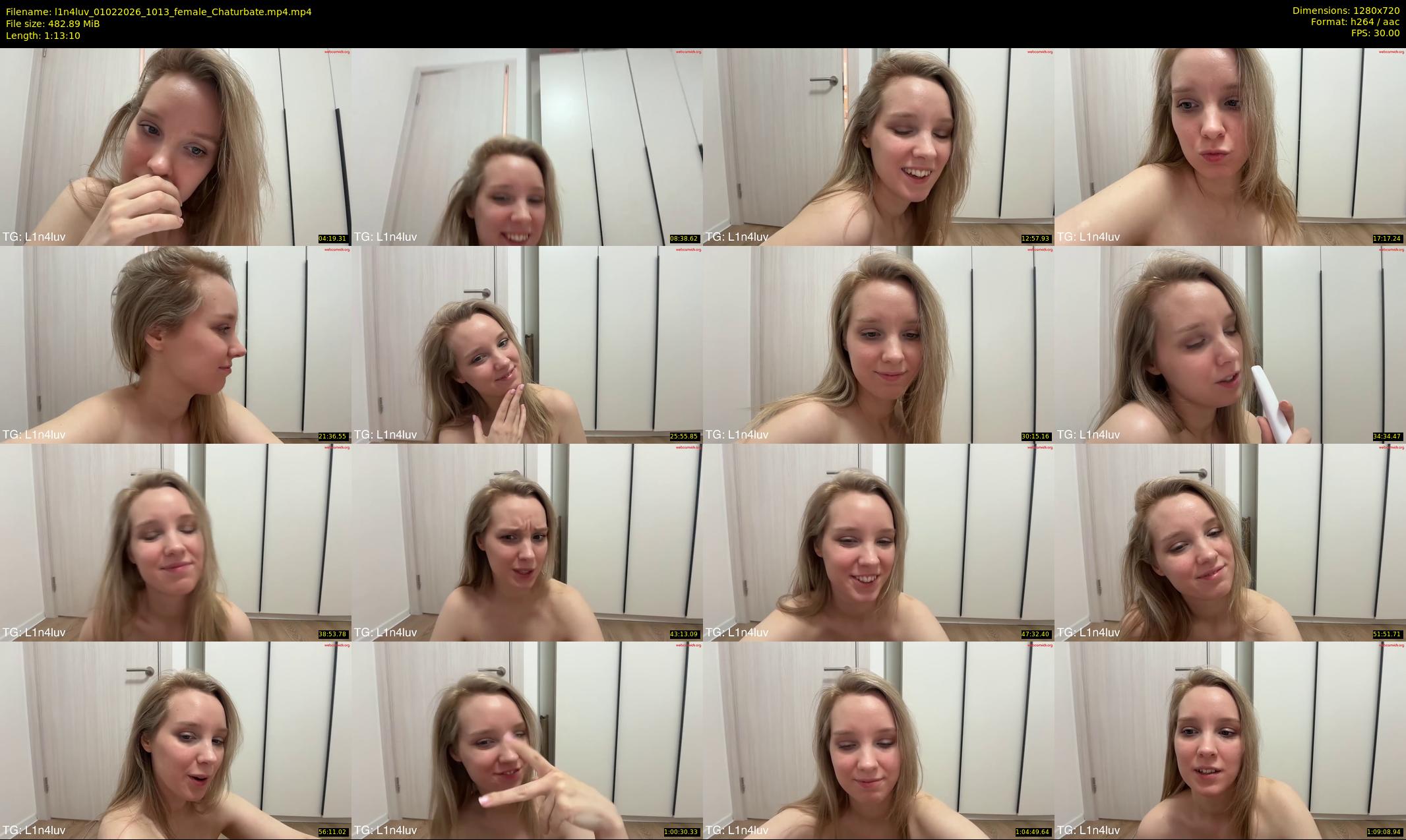 l1n4luv — 74 minute Chaturbate female cam show recording, 720p, Feb 1, 2026