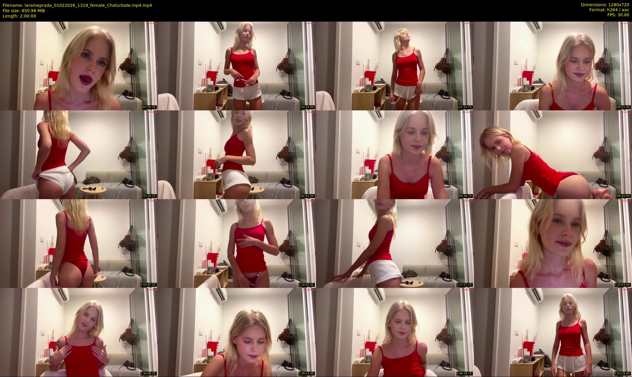 laraineprada — 120 minute Chaturbate female cam show recording, 720p, Feb 1, 2026