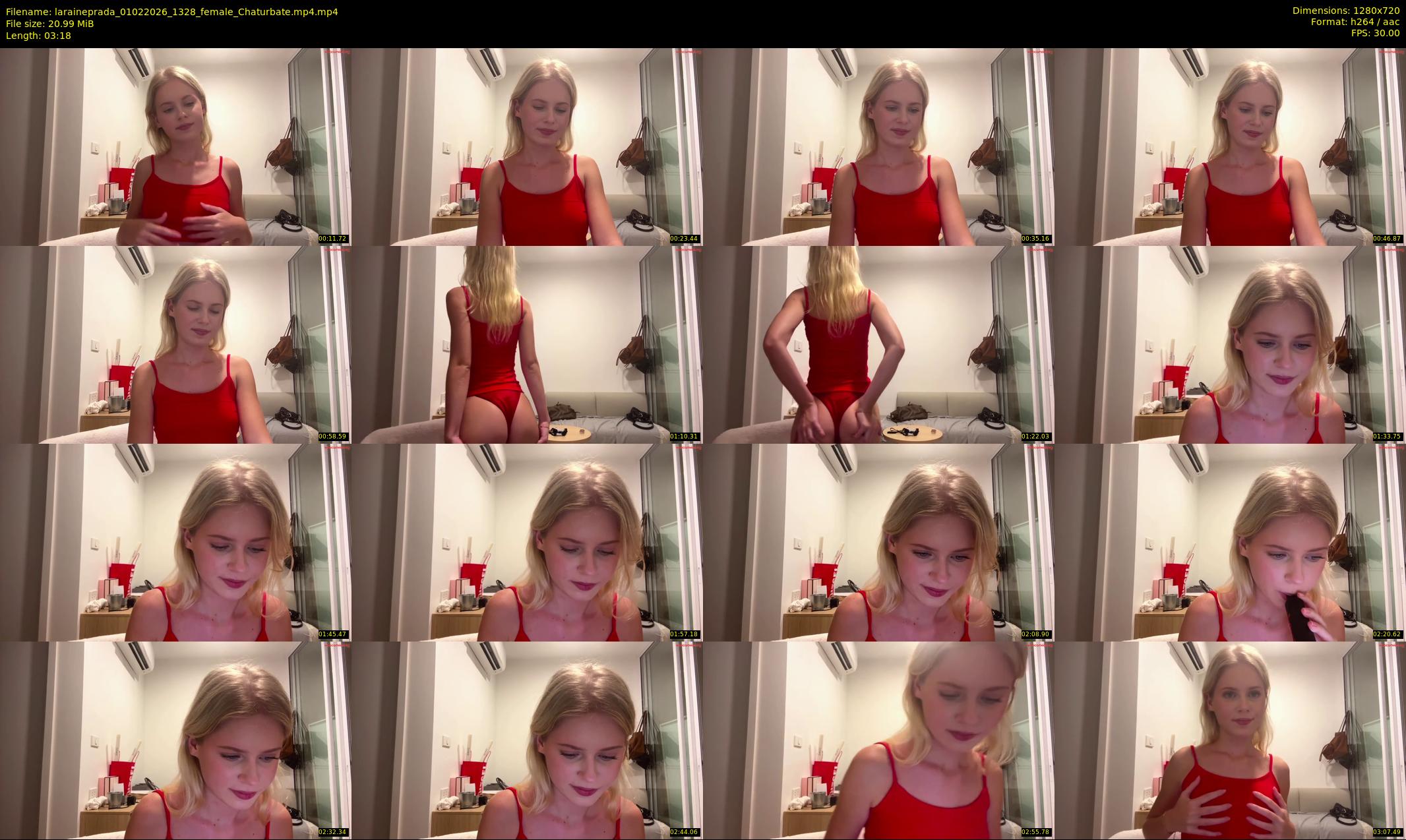 laraineprada — 4 minute Chaturbate female cam show recording, 720p, Feb 1, 2026