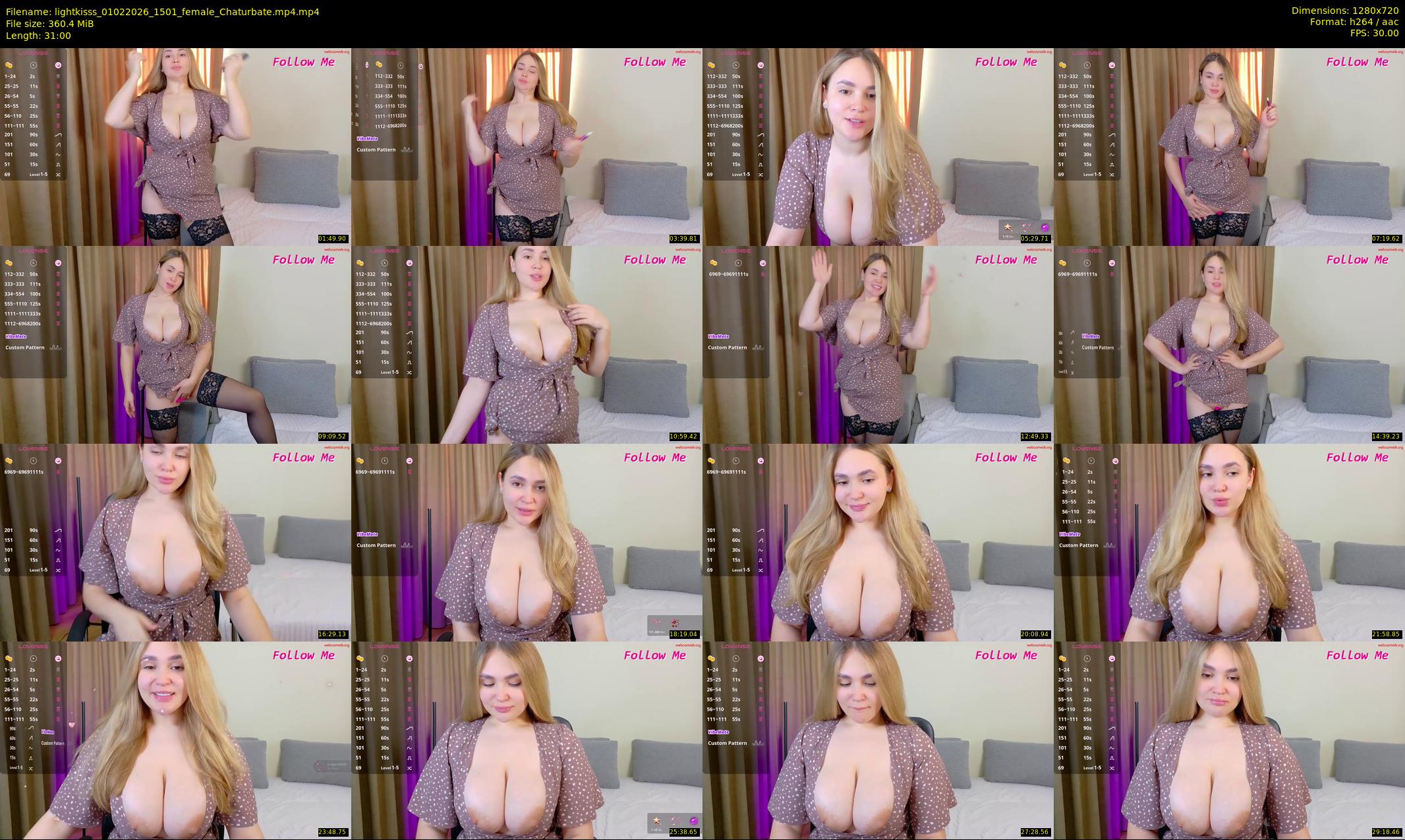 lightkisss — 31 minute Chaturbate female cam show recording, 720p, Feb 1, 2026