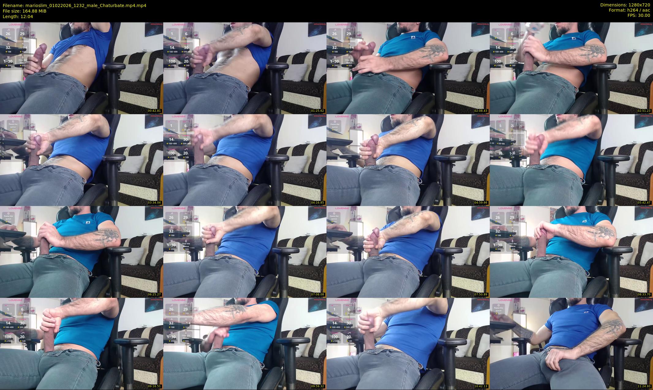 marioslim — 13 minute Chaturbate male cam show recording, 720p, Feb 1, 2026