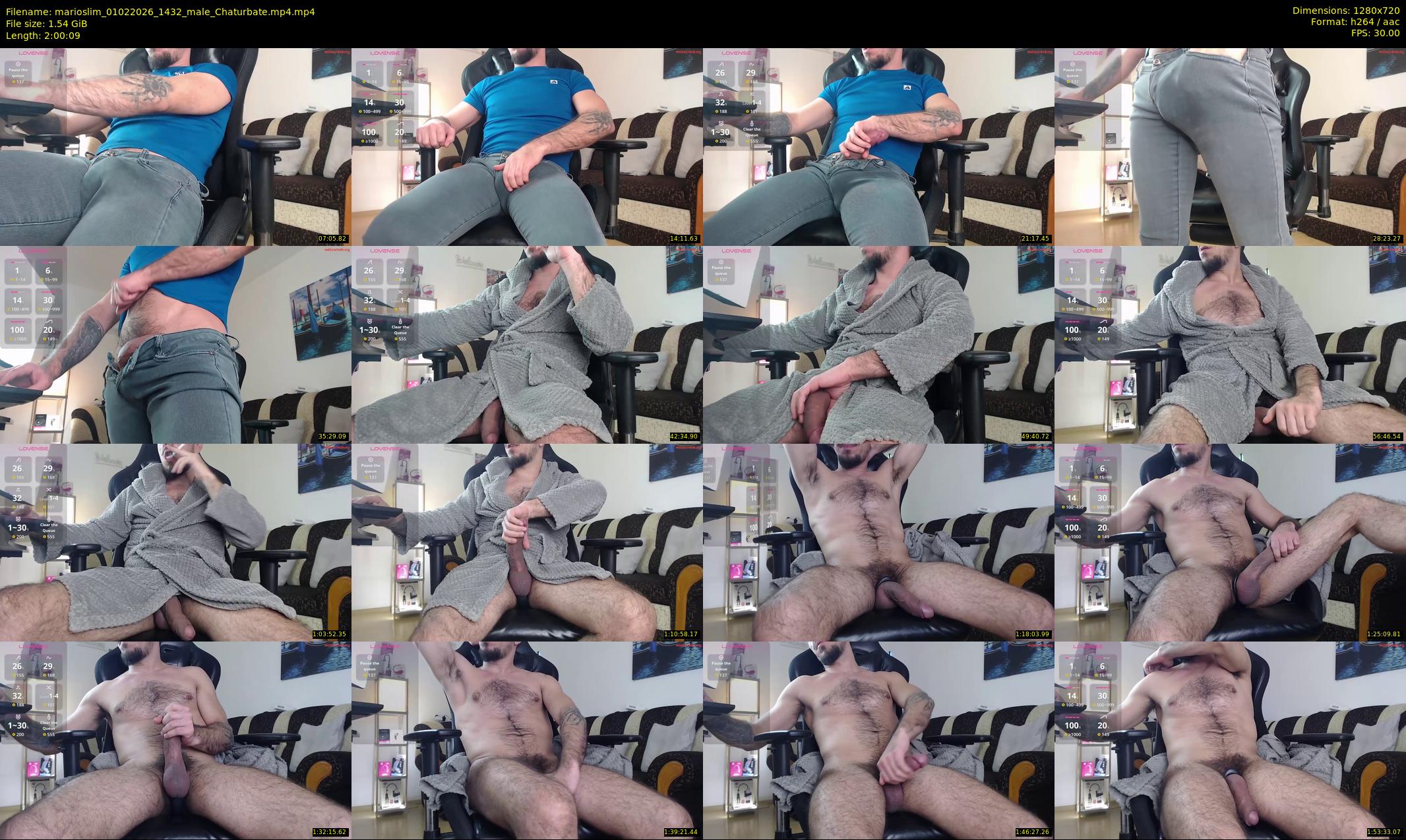 marioslim — 121 minute Chaturbate male cam show recording, 720p, Feb 1, 2026