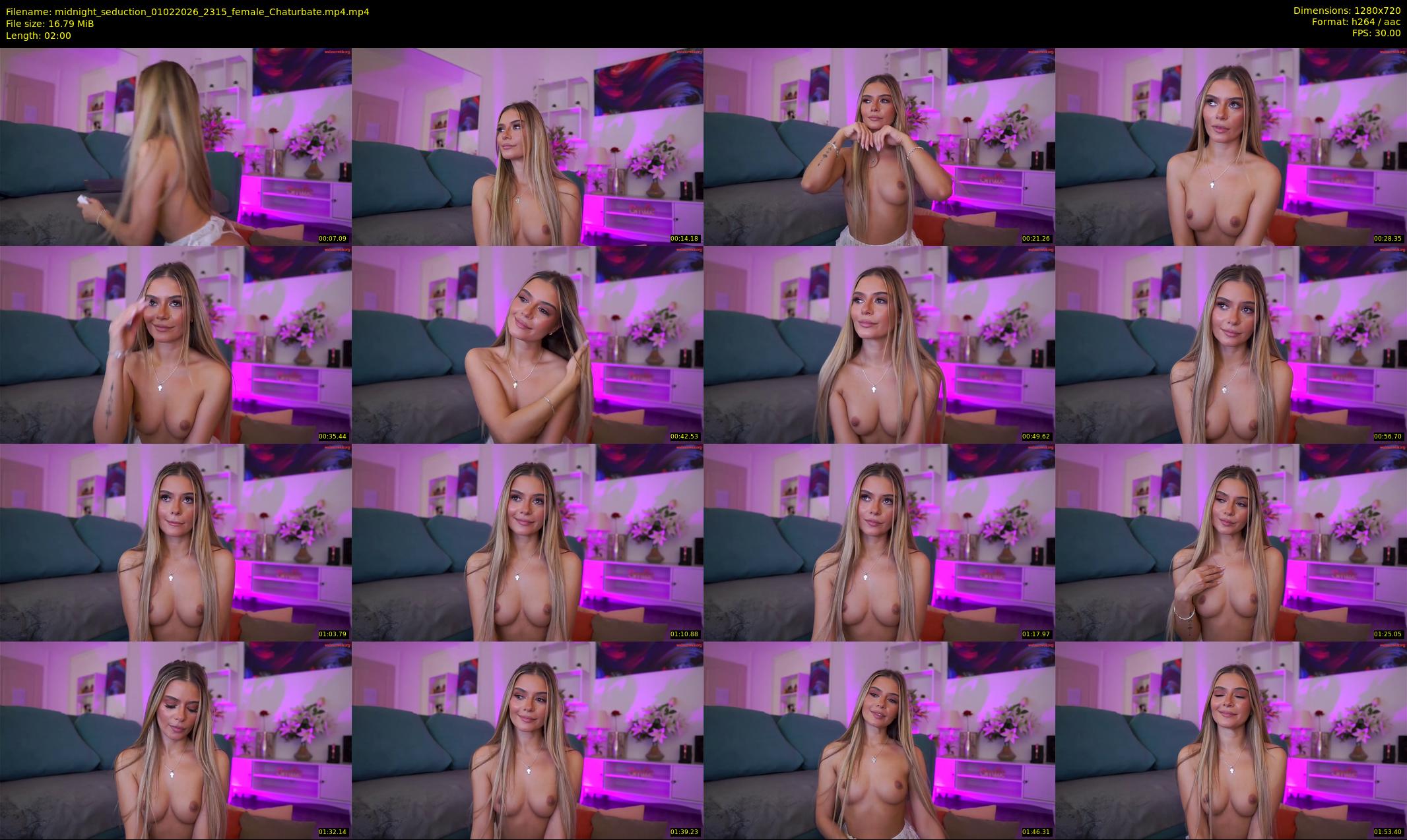 midnight_seduction — 2 minute Chaturbate female cam show recording, 720p, Feb 1, 2026