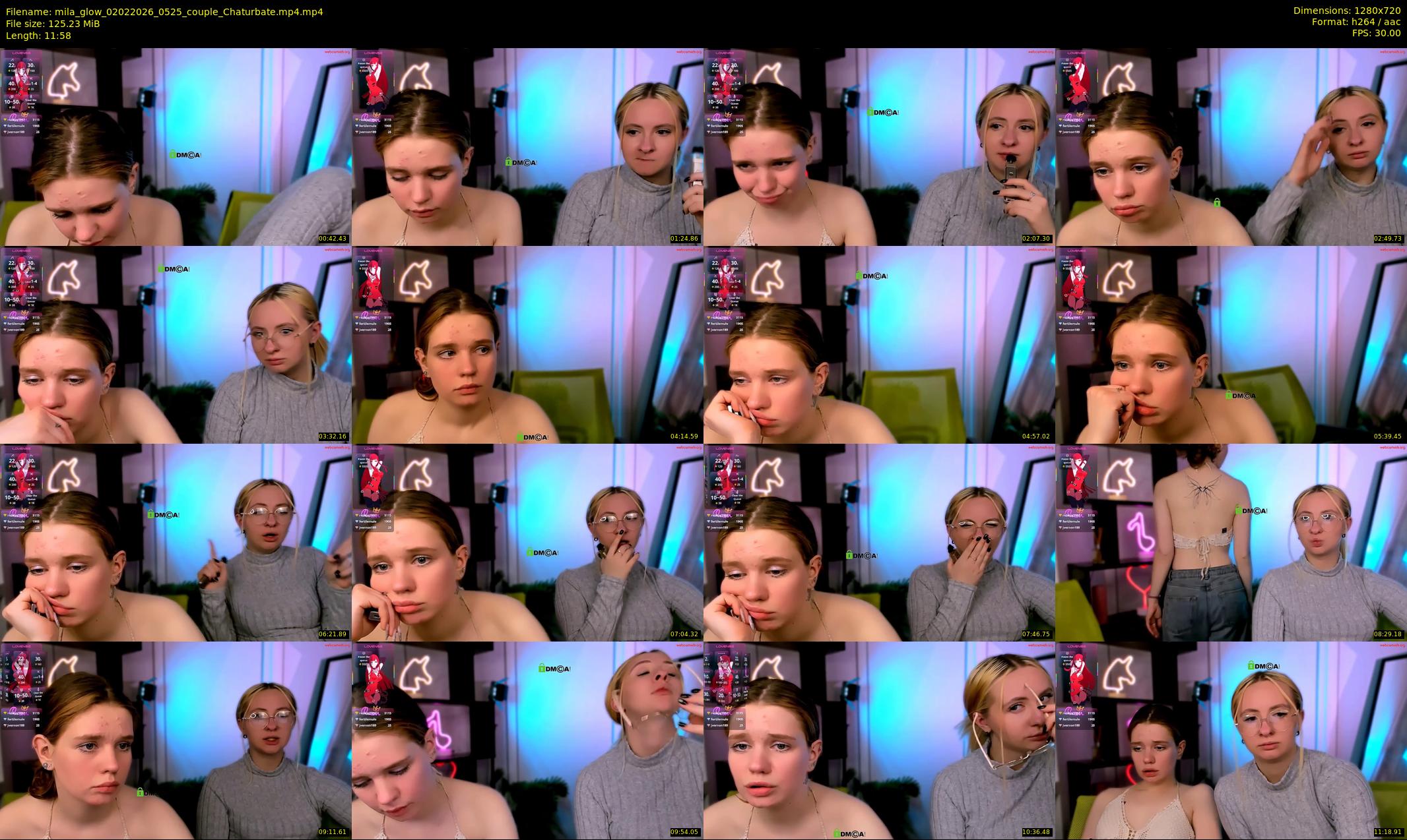 mila_glow — 12 minute Chaturbate female cam show recording, 720p, Feb 2, 2026