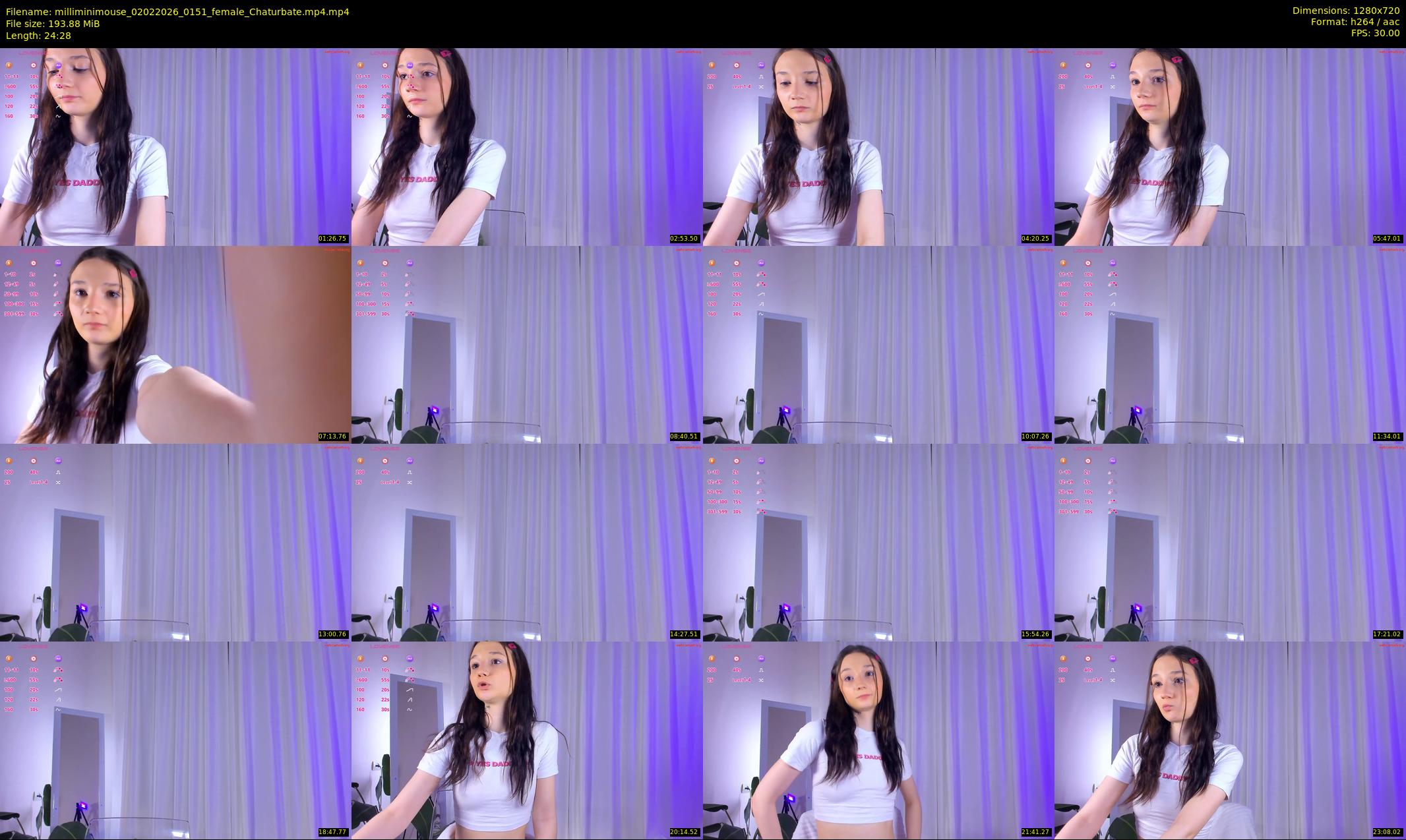 milliminimouse — 25 minute Chaturbate female cam show recording, 720p, Feb 2, 2026