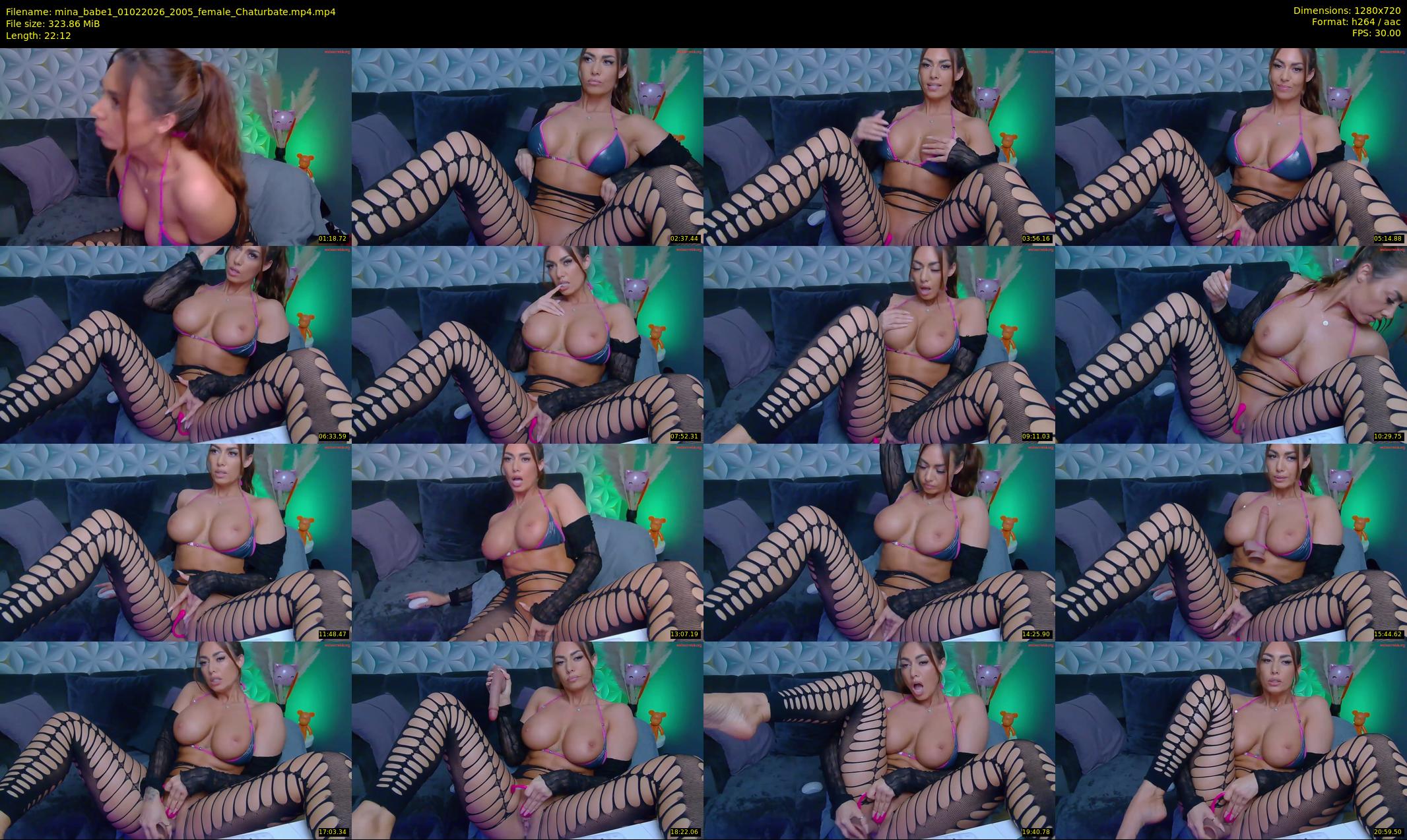 mina_babe1 — 23 minute Chaturbate female cam show recording, 720p, Feb 1, 2026
