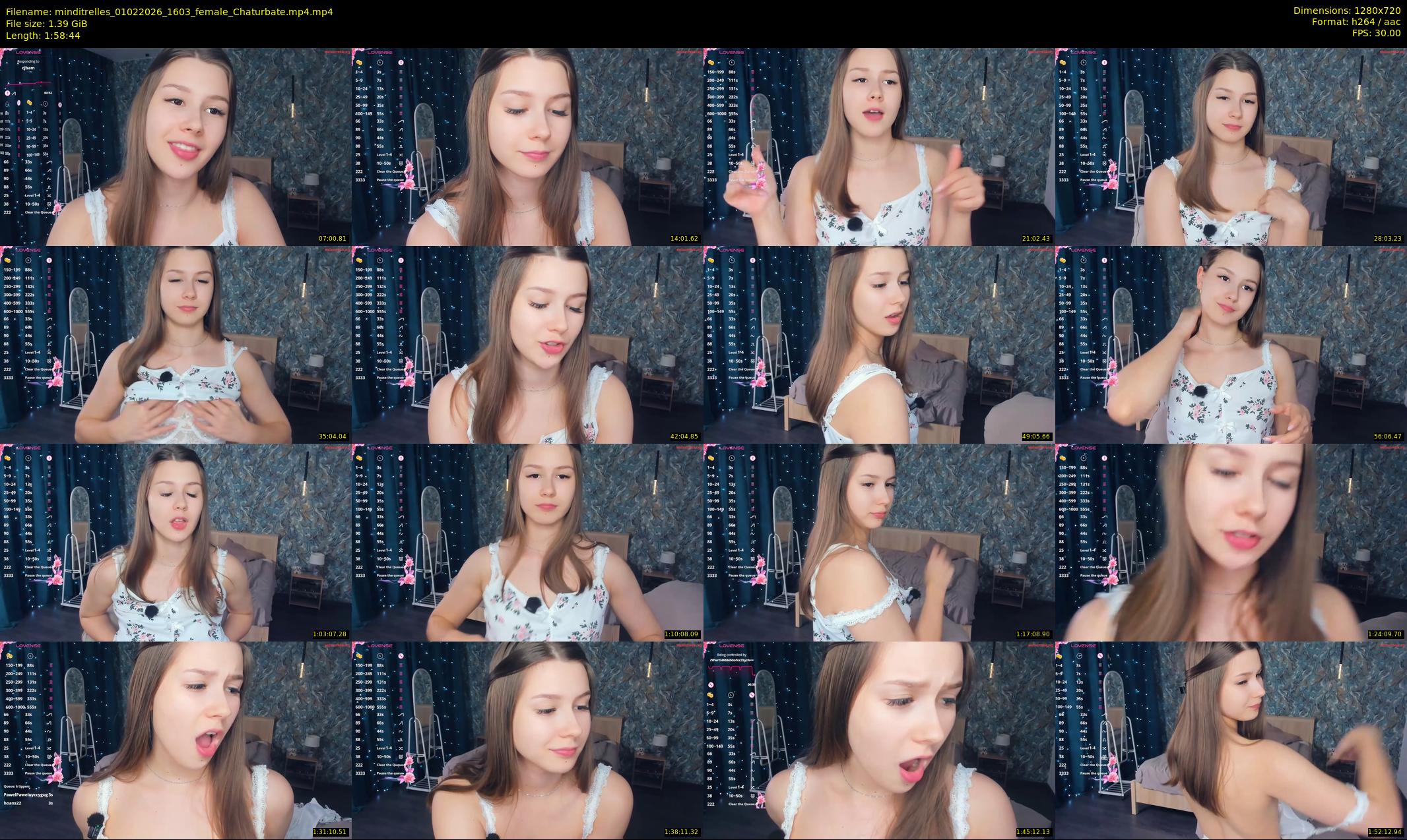 minditrelles — 119 minute Chaturbate female cam show recording, 720p, Feb 1, 2026