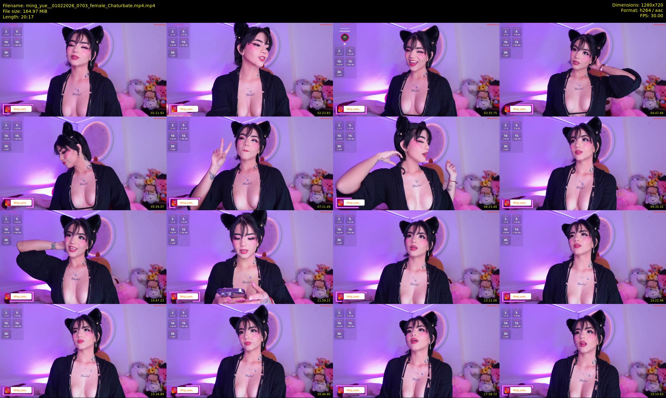 ming_yue_ — 21 minute Chaturbate female cam show recording, 720p, Feb 1, 2026