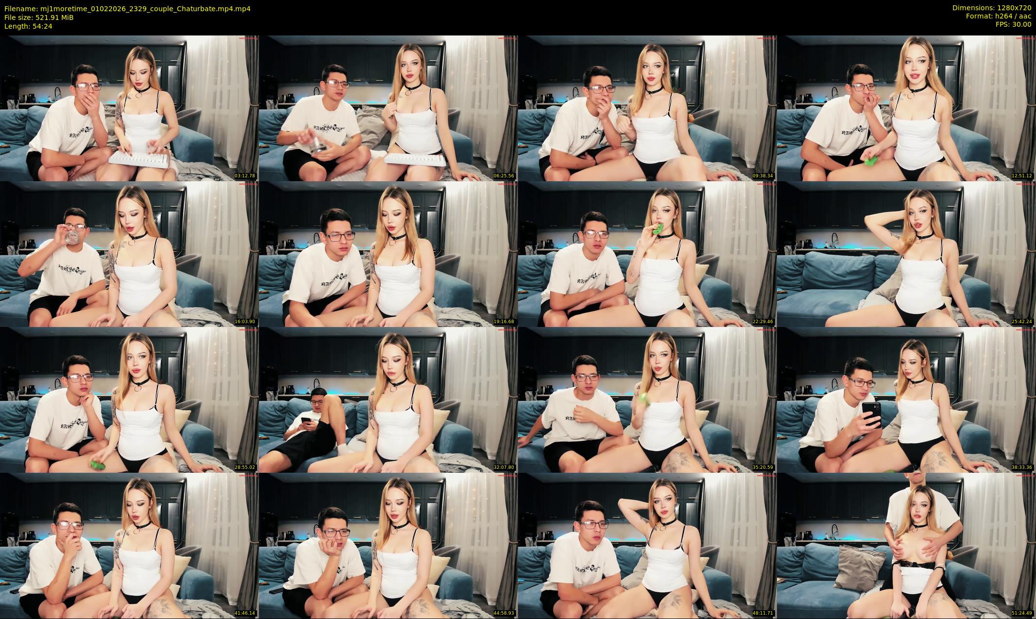 mj1moretime — 55 minute Chaturbate couple cam show recording, 720p, Feb 1, 2026