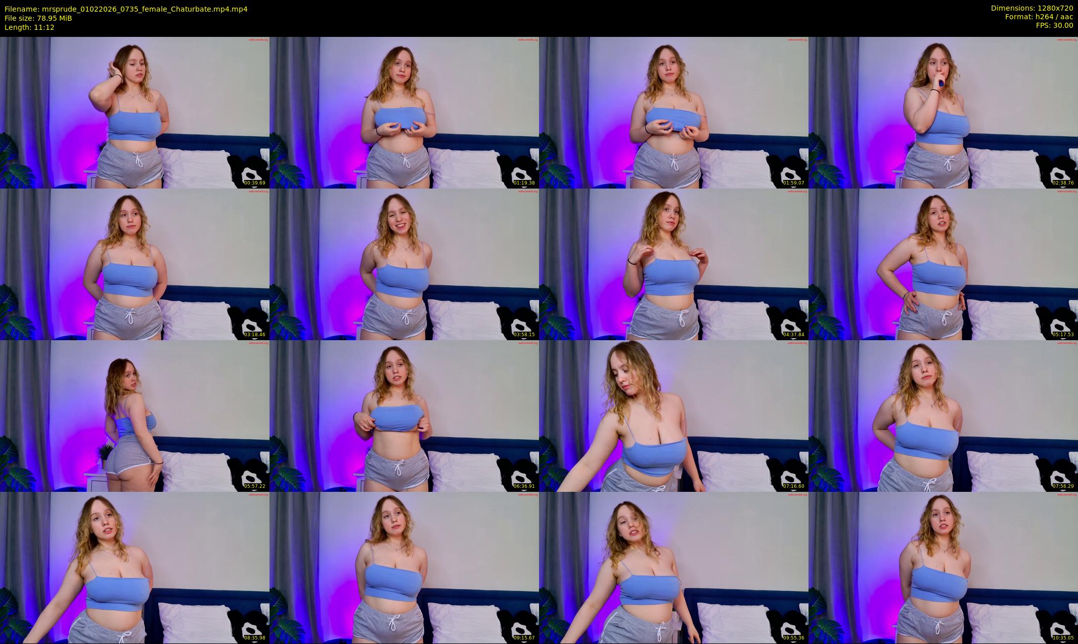 mrsprude — 12 minute Chaturbate female cam show recording, 720p, Feb 1, 2026