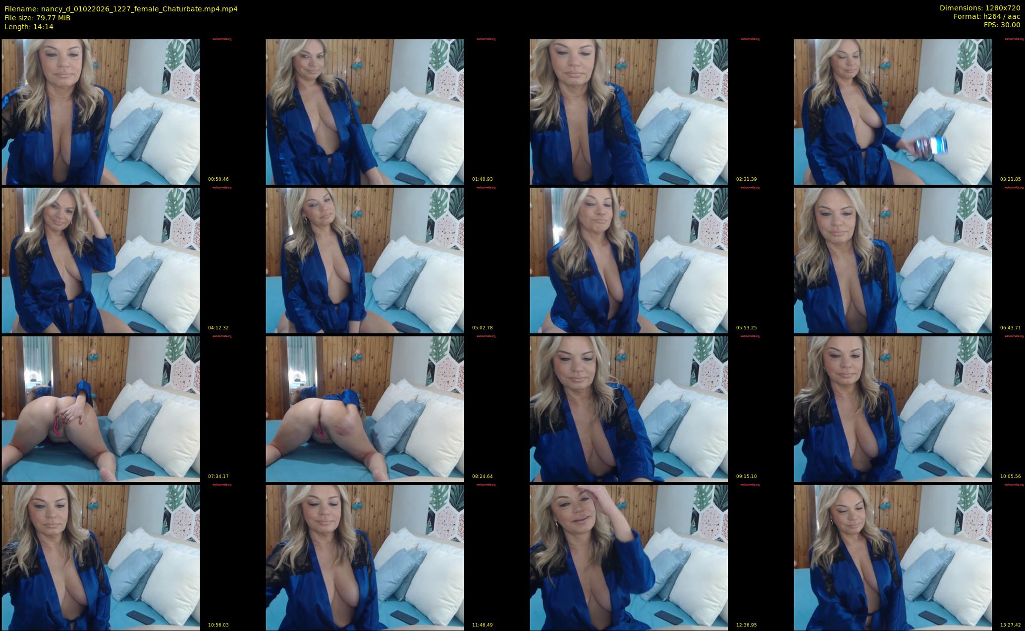 nancy_d — 15 minute Chaturbate female cam show recording, 720p, Feb 1, 2026