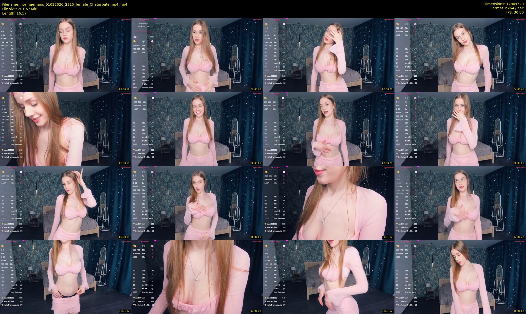 normaemans — 17 minute Chaturbate female cam show recording, 720p, Feb 1, 2026