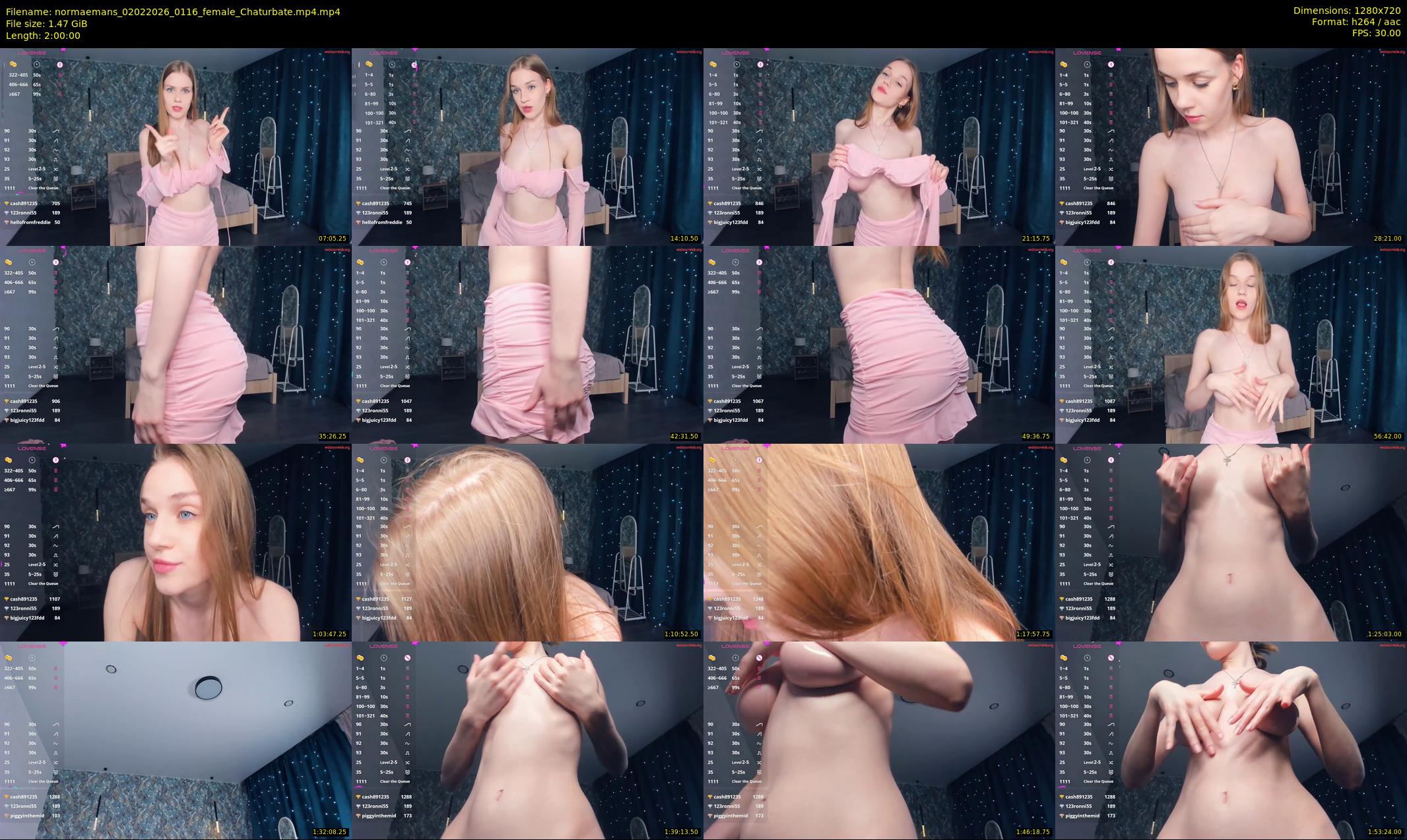 normaemans — 120 minute Chaturbate female cam show recording, 720p, Feb 2, 2026