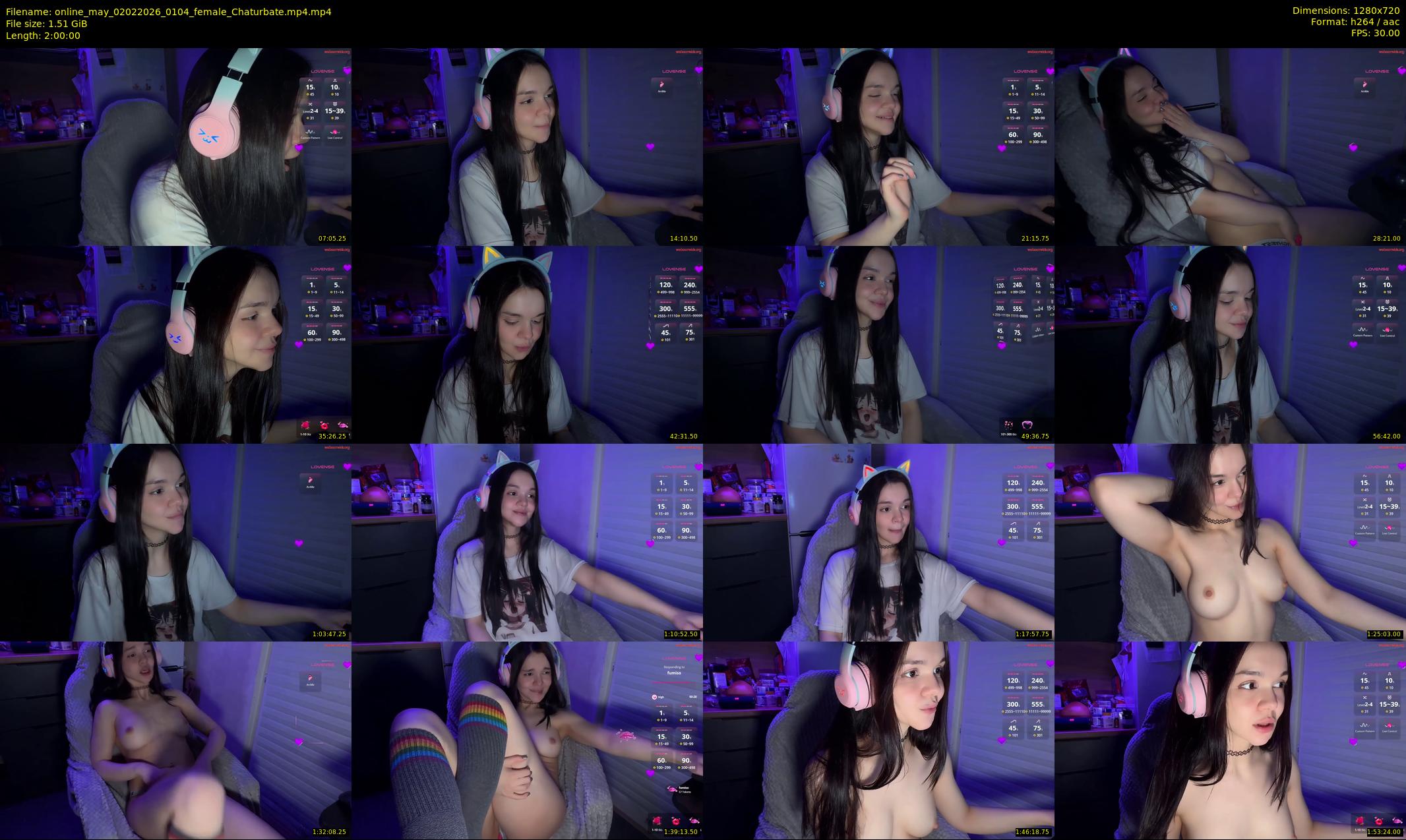 online_may — 120 minute Chaturbate female cam show recording, 720p, Feb 2, 2026