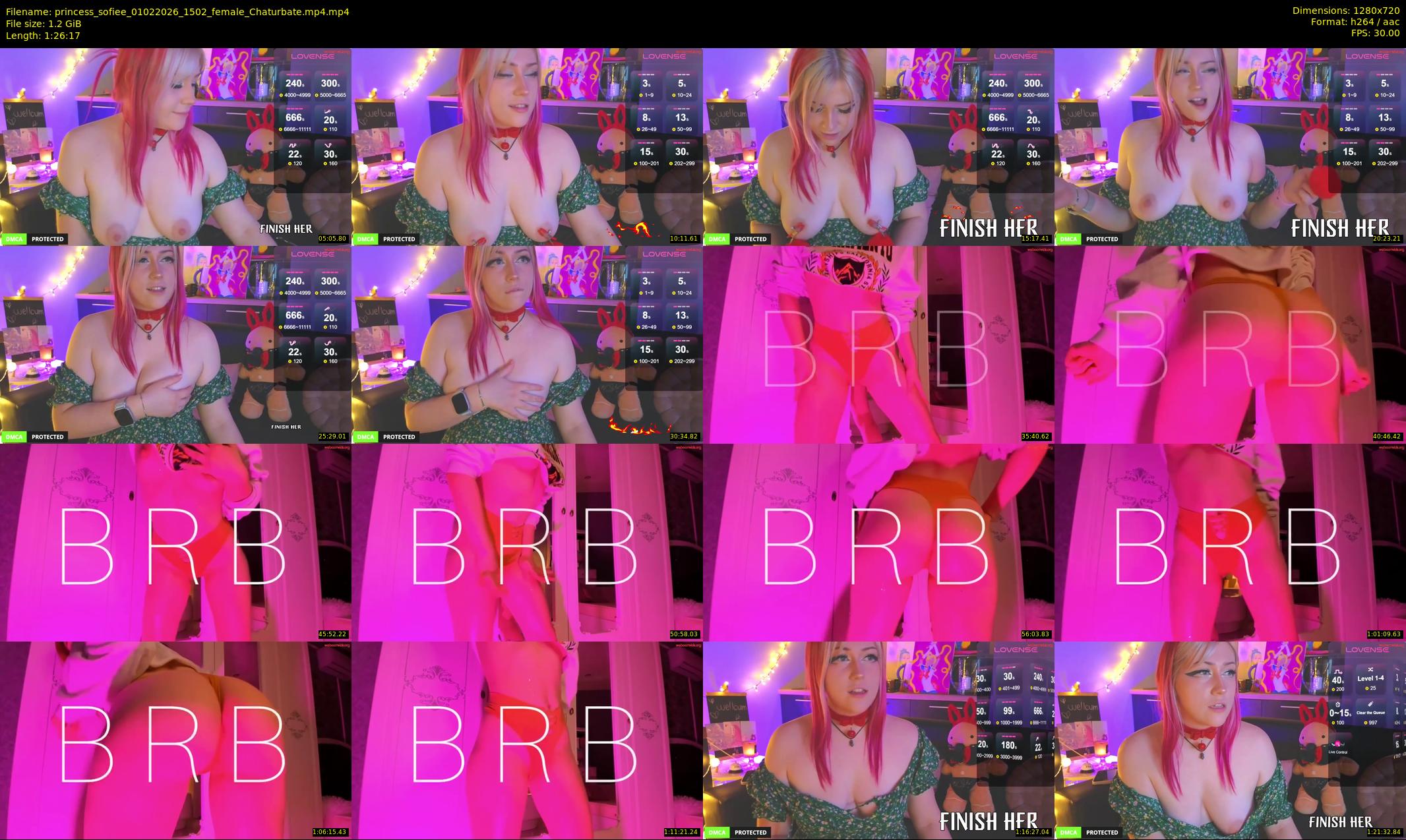 princess_sofiee — 87 minute Chaturbate female cam show recording, 720p, Feb 1, 2026
