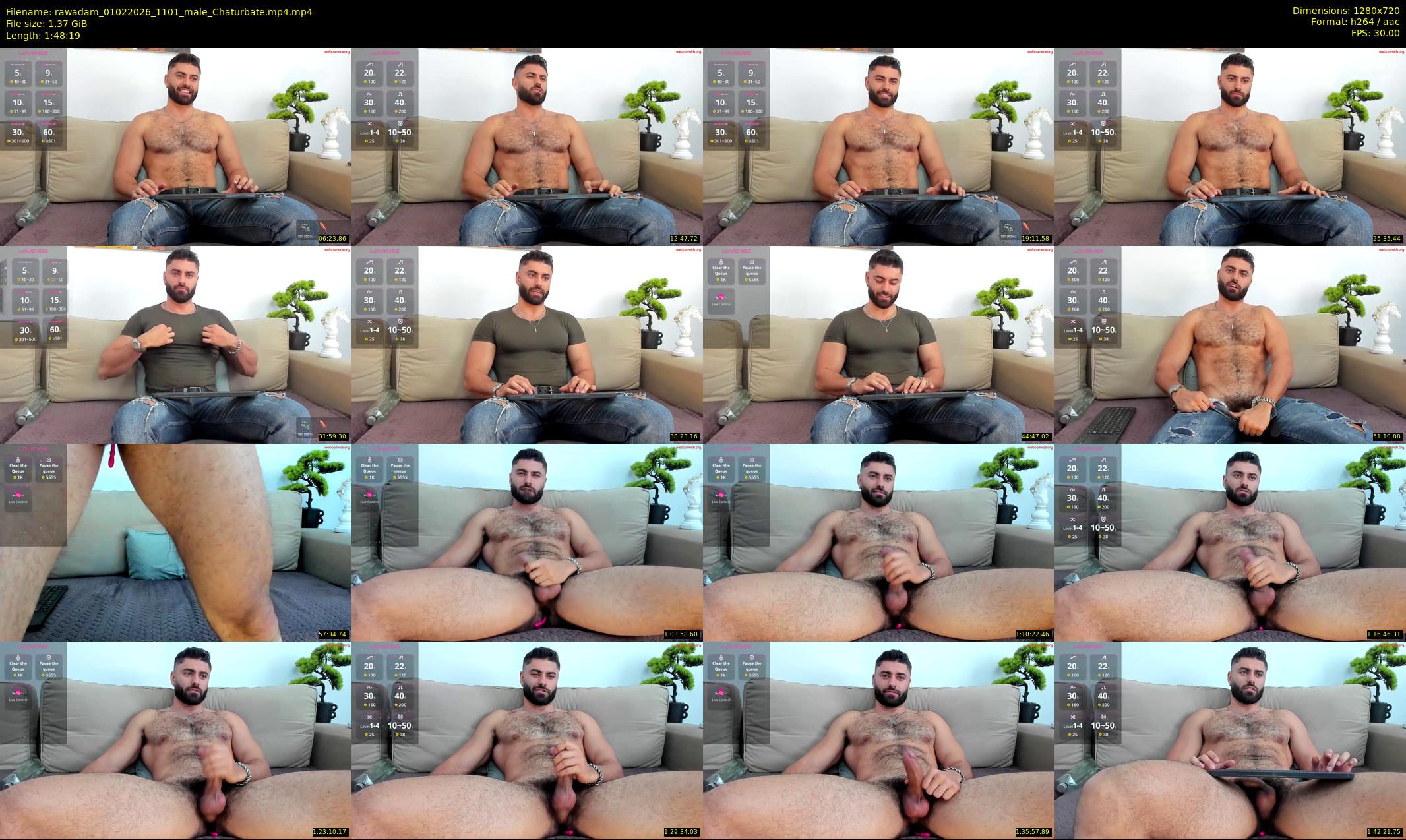 rawadam — 109 minute Chaturbate male cam show recording, 720p, Feb 1, 2026