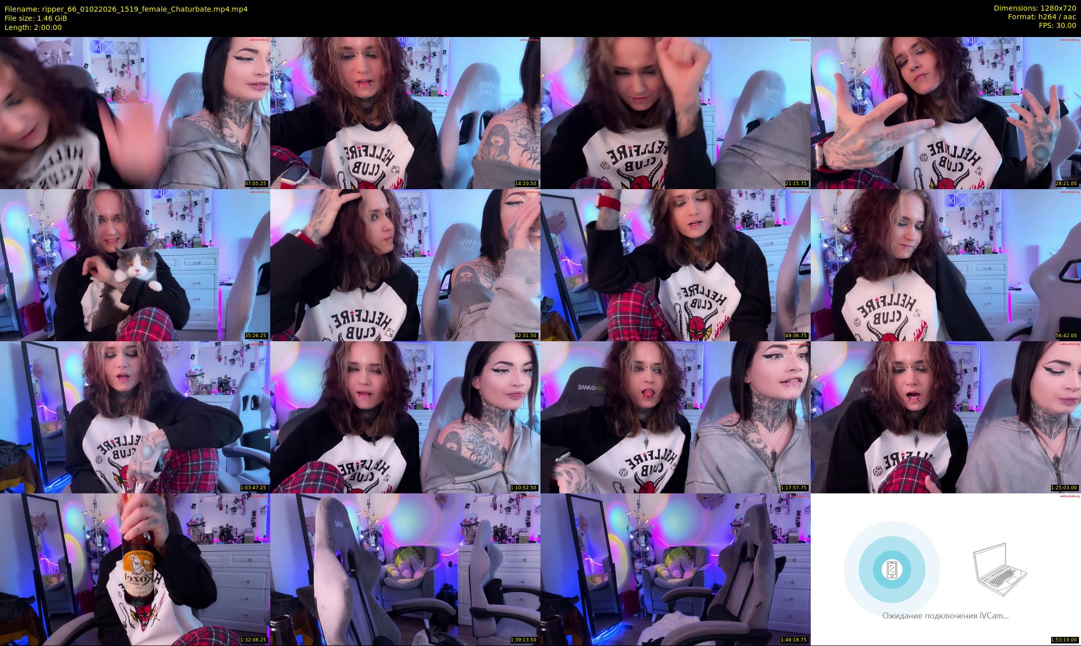 ripper_66 — 120 minute Chaturbate female cam show recording, 720p, Feb 1, 2026
