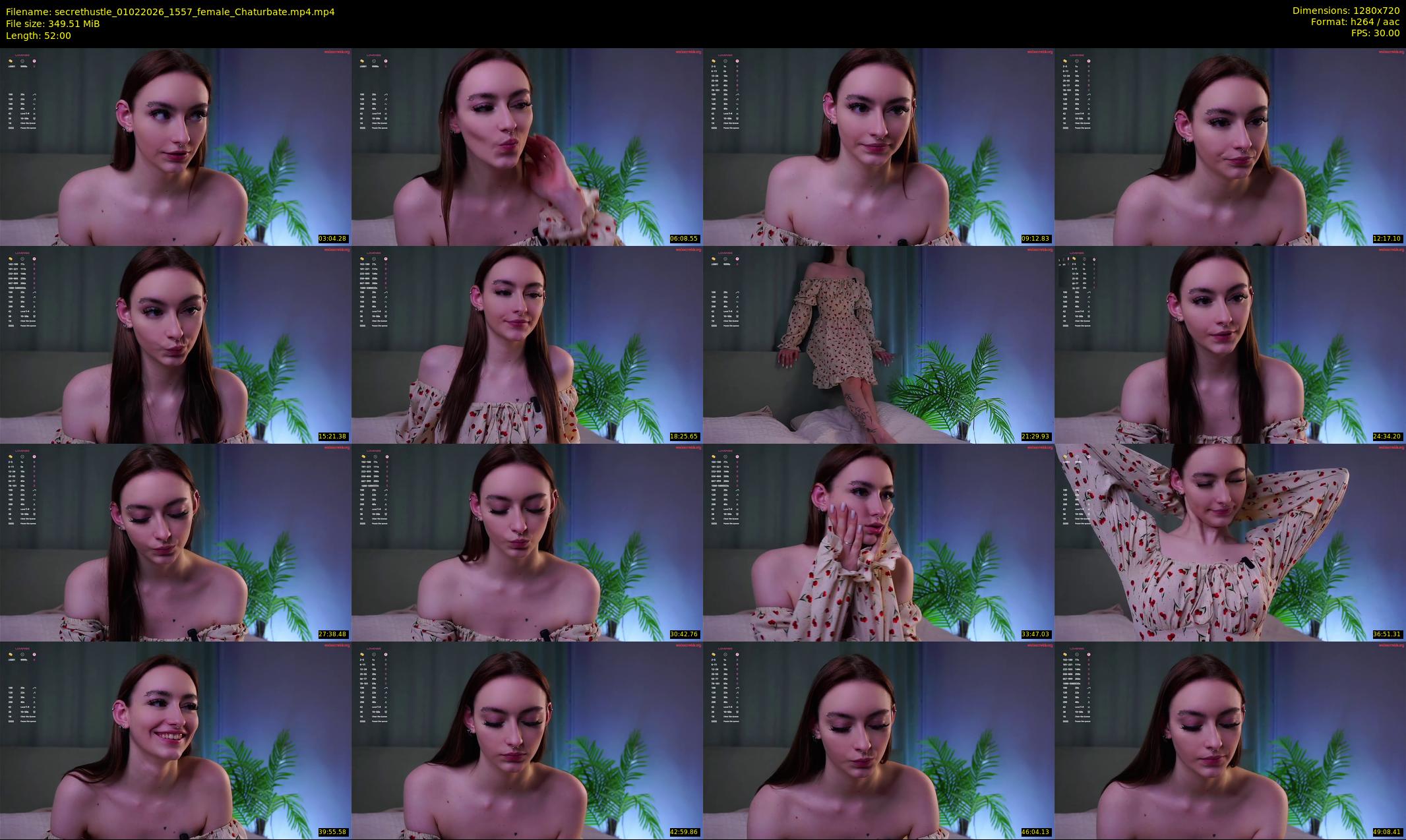 secrethustle — 52 minute Chaturbate female cam show recording, 720p, Feb 1, 2026