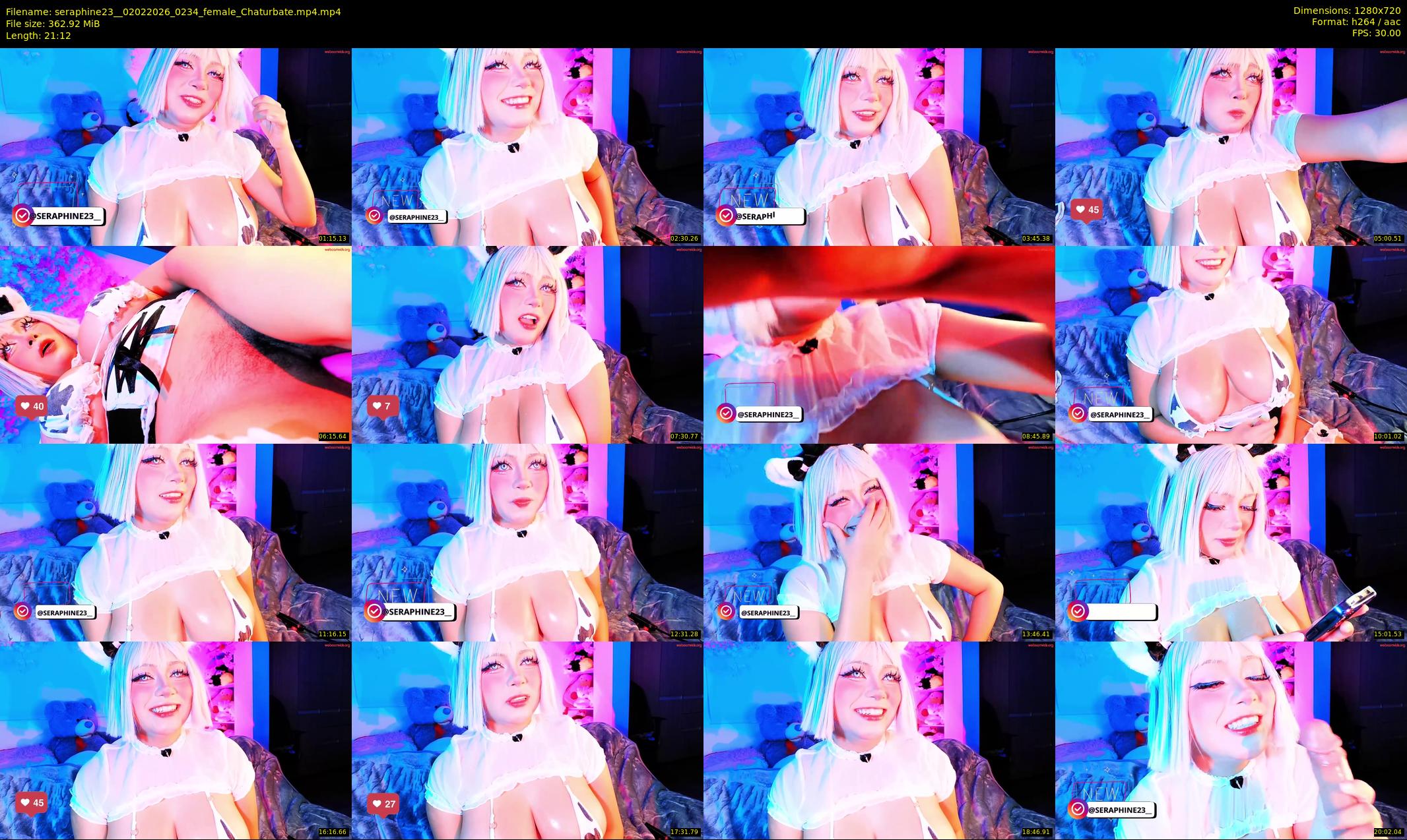 seraphine23_ — 22 minute Chaturbate female cam show recording, 720p, Feb 2, 2026
