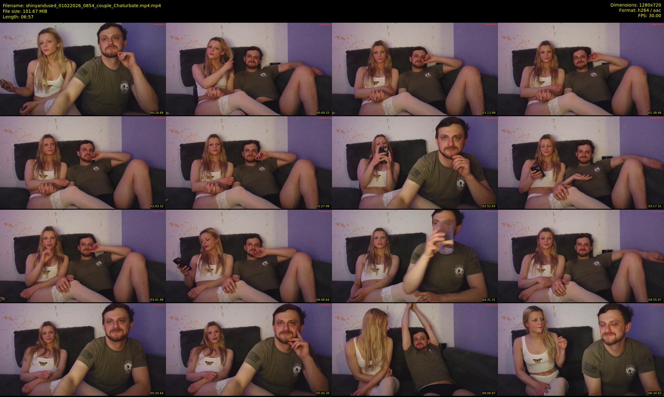 shinyandused — 7 minute Chaturbate couple cam show recording, 720p, Feb 1, 2026